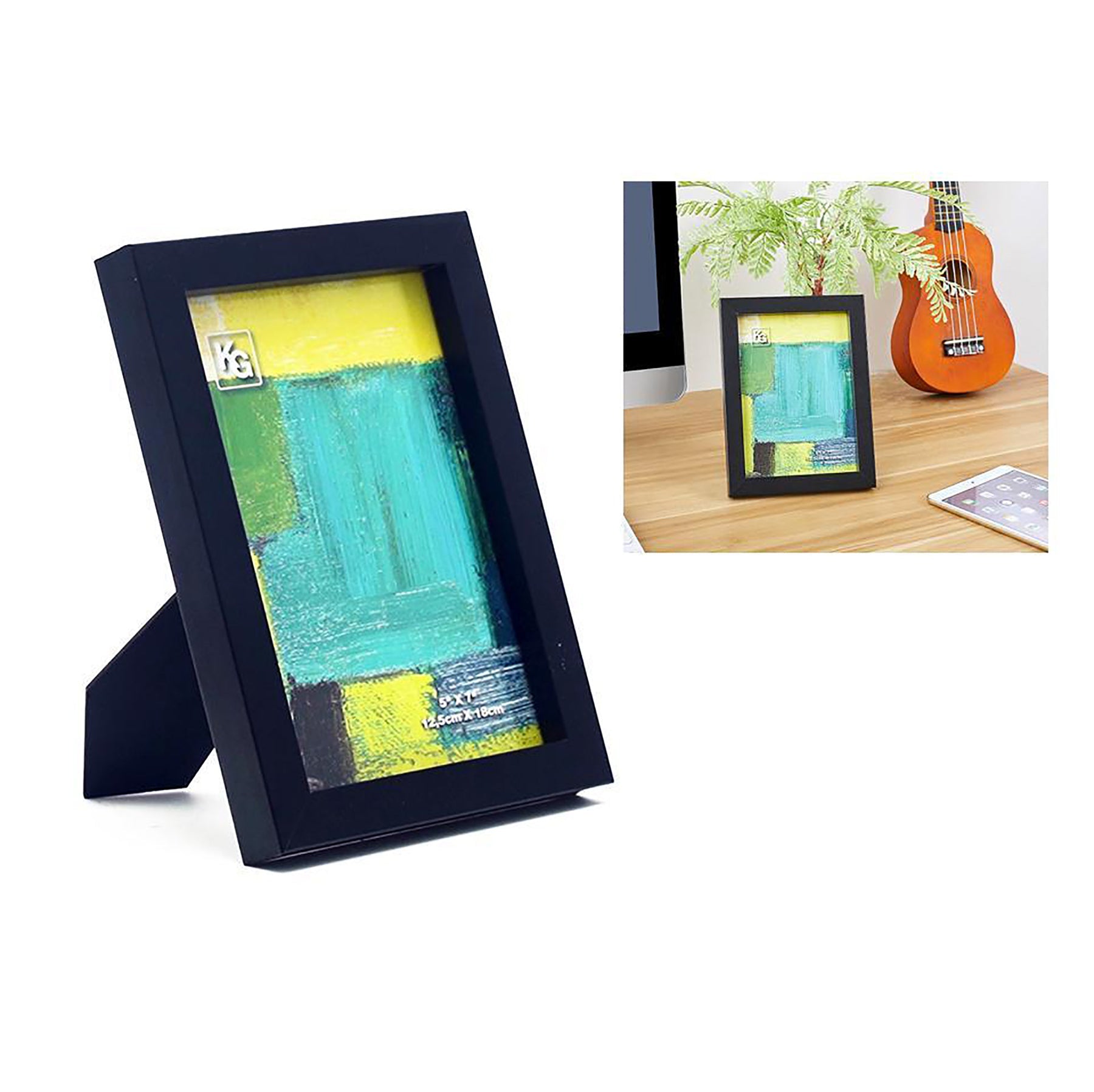 KG Contempo Black Wood Frame 5x7in