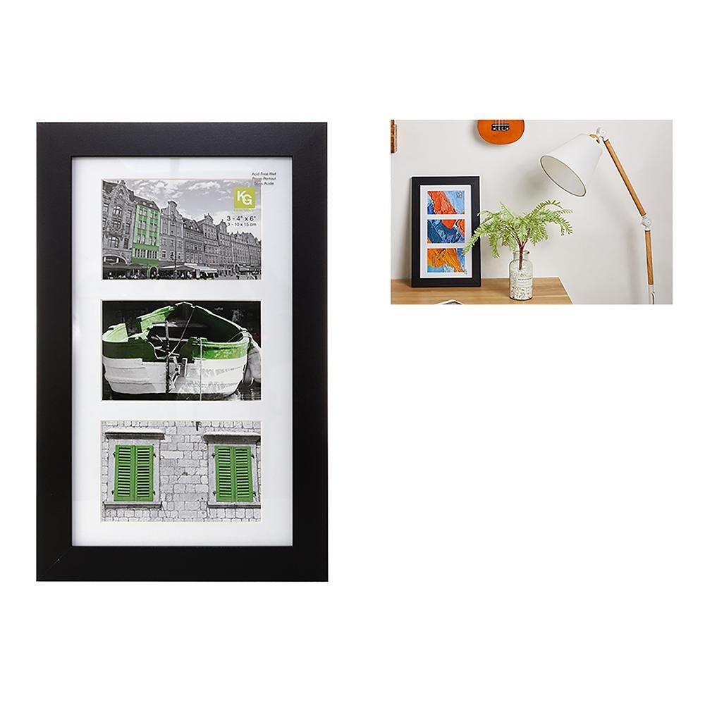 Langford 8X14In Wood Collage Frame (For 3-4X6), Black - Dollar Max Depot