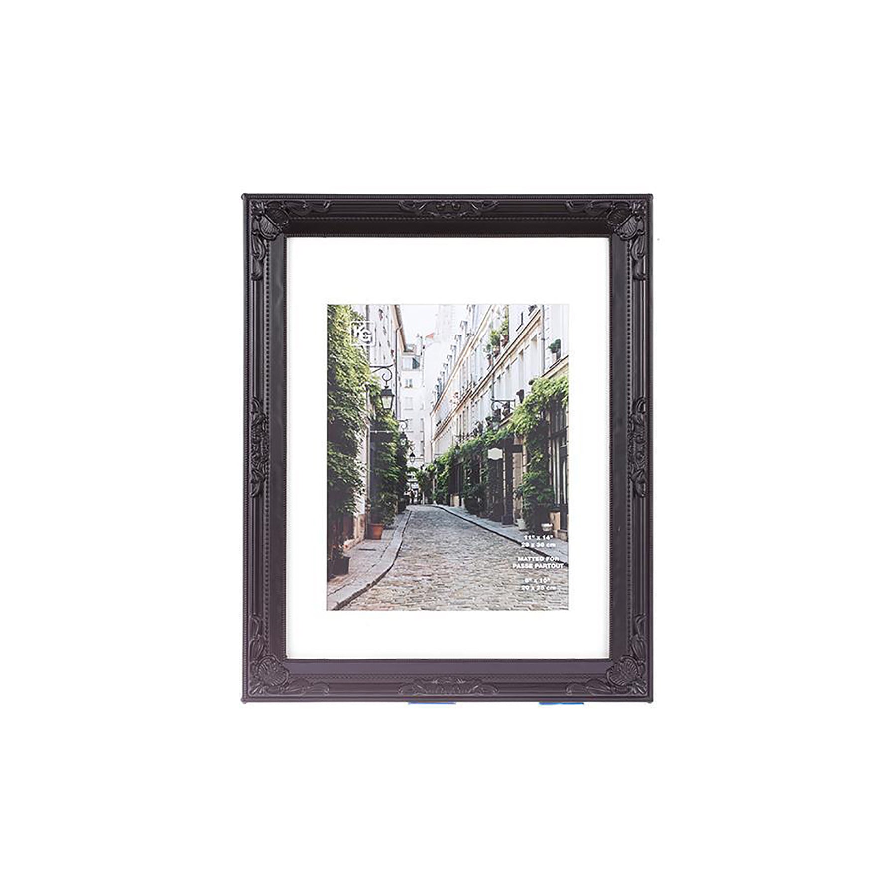 KG Georgia Black Plastic Frame 11x14in with Motif Photo 8x10in