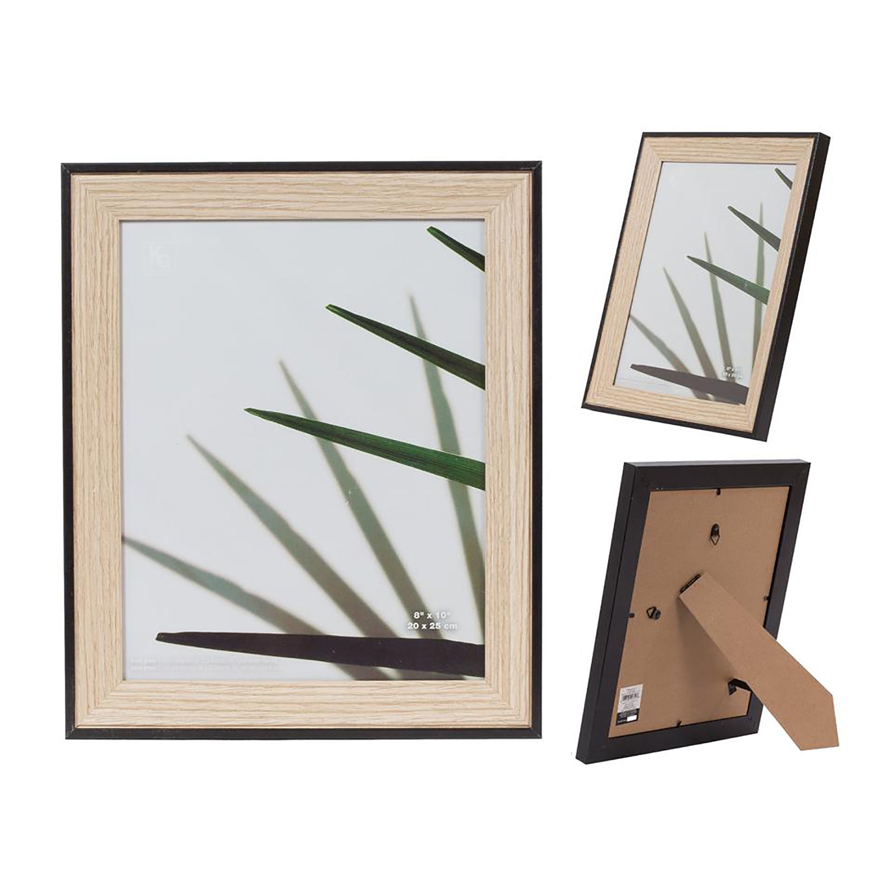 KG Alder Black and Natural Wood Frame 8x10in