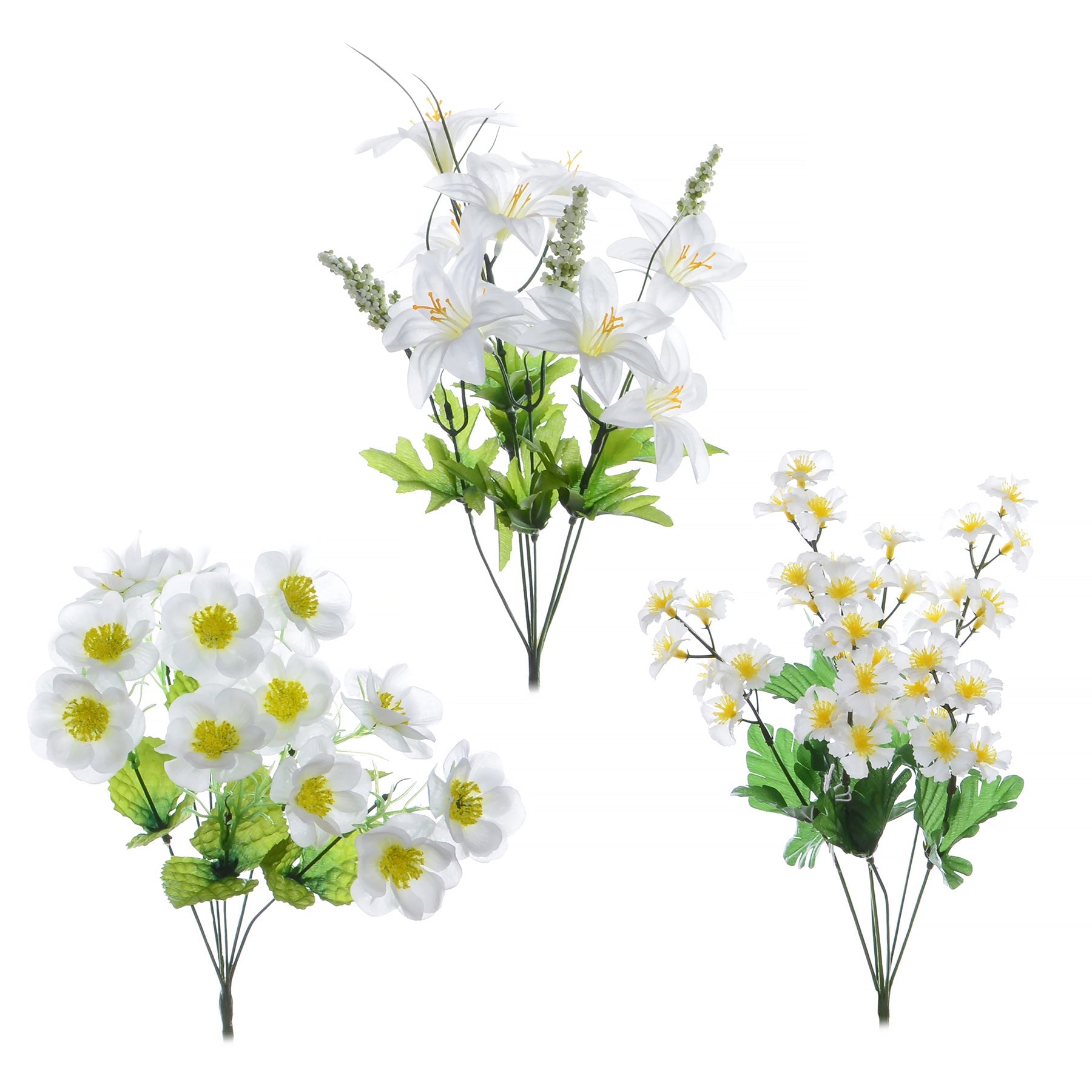 White Flower Bush 16in
