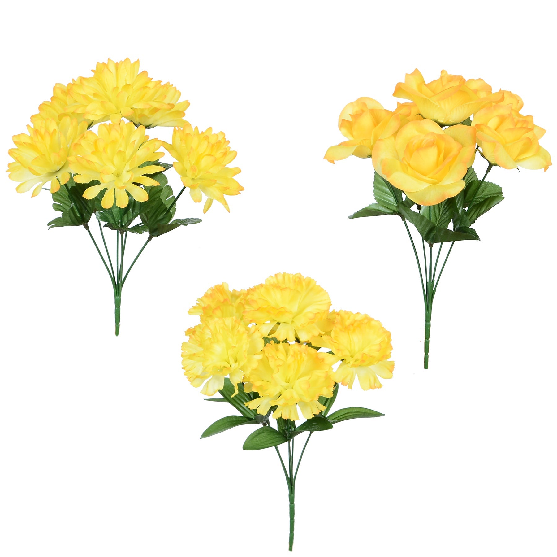 Yellow Flower Bush 13.3in 