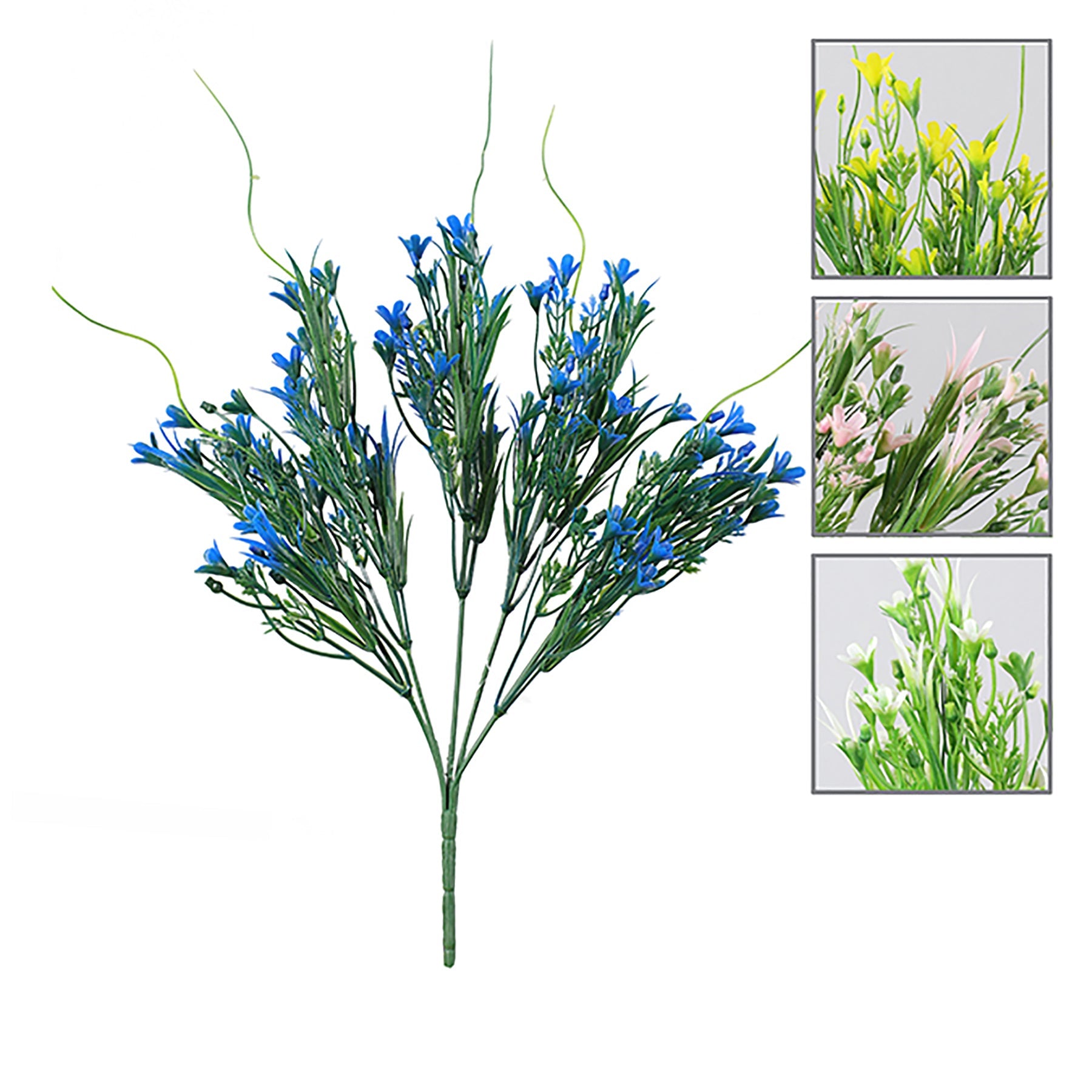 Grass Bush with Flower Plastic 17.7in