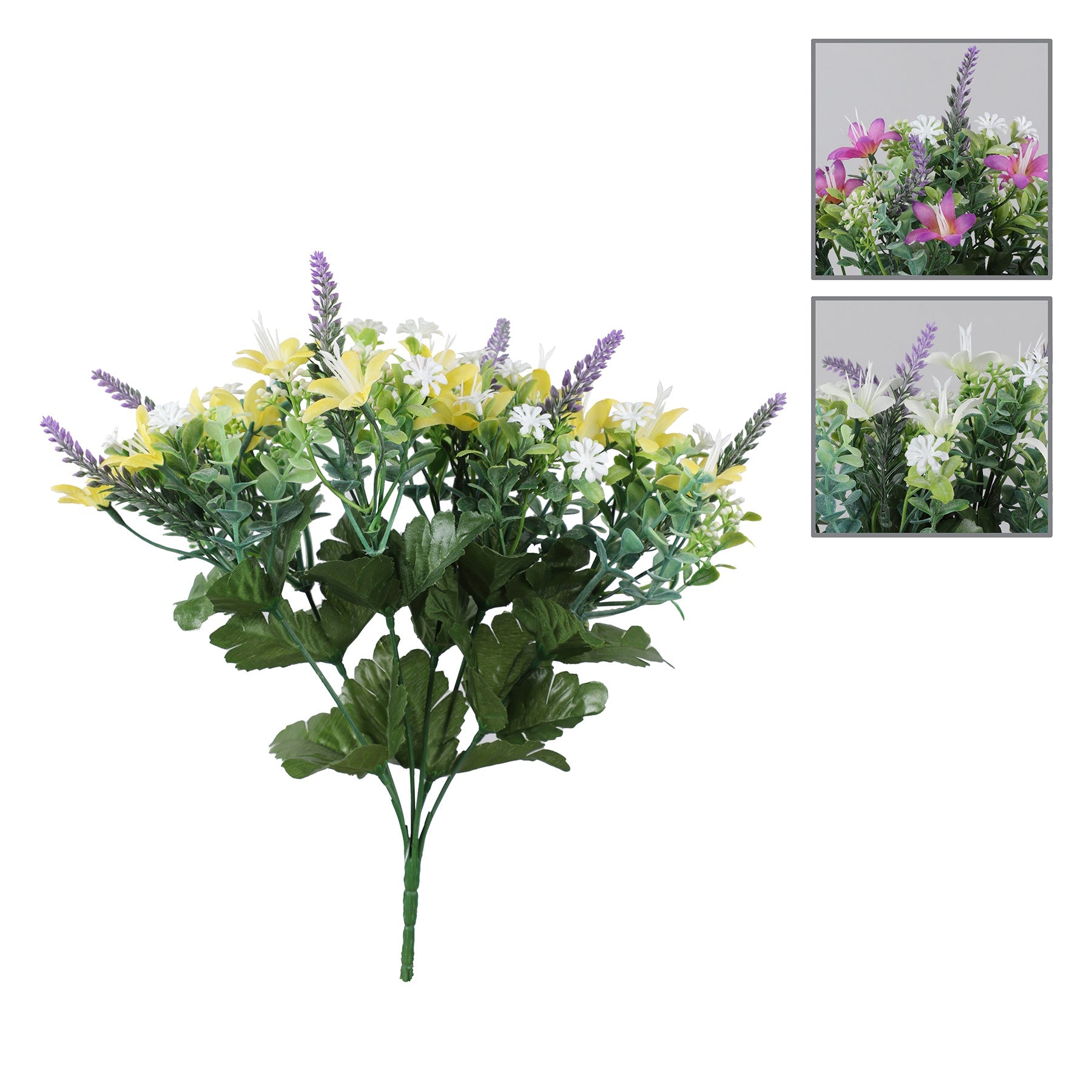 Mixed Lavender and Lilac Bush Plastic 13.7in