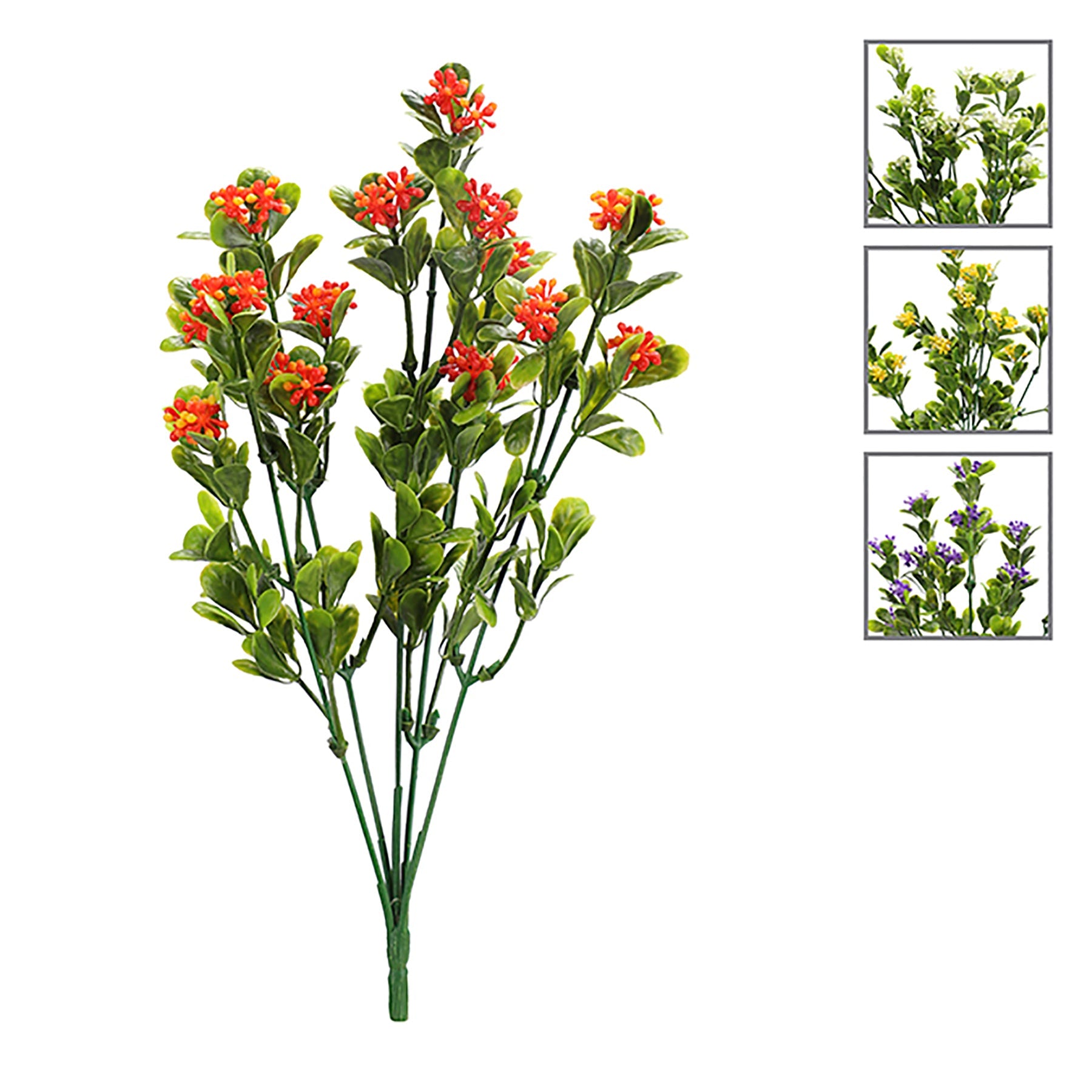 Mini Flower Bush Plastic 13.3in