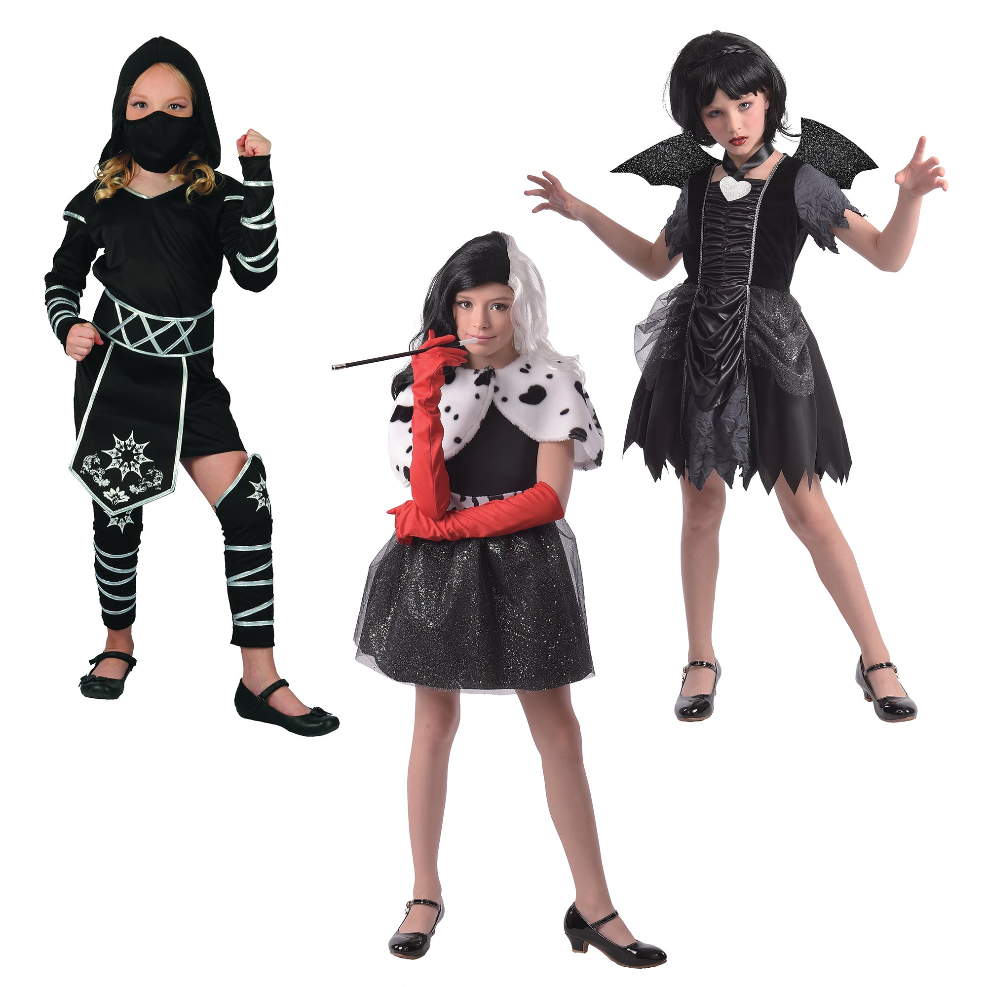 Deluxe Costume for Girl - Ninja / Bat / Cruella