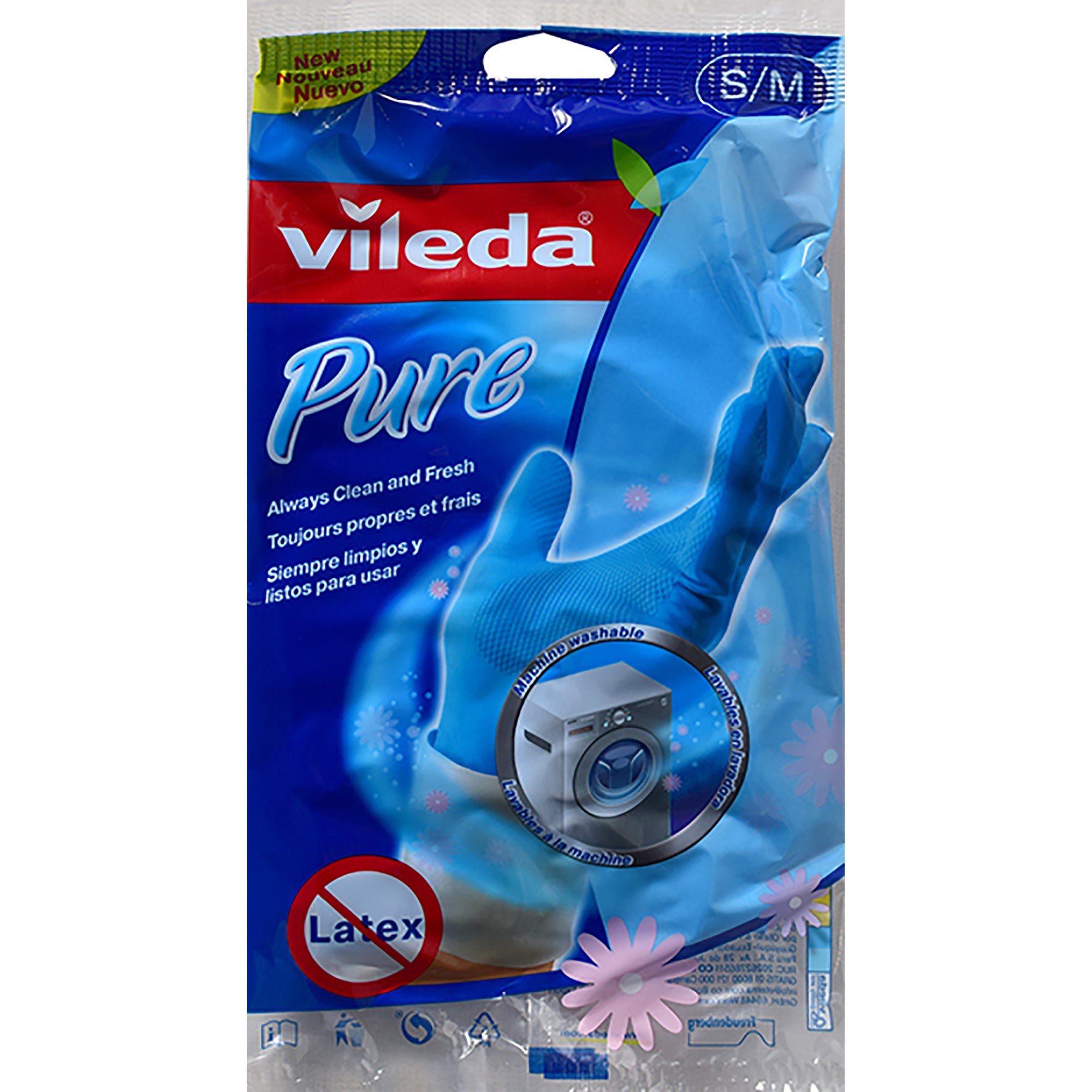 Vileda 1 Pair of Gloves - Pure - Latex Free Small/Medium