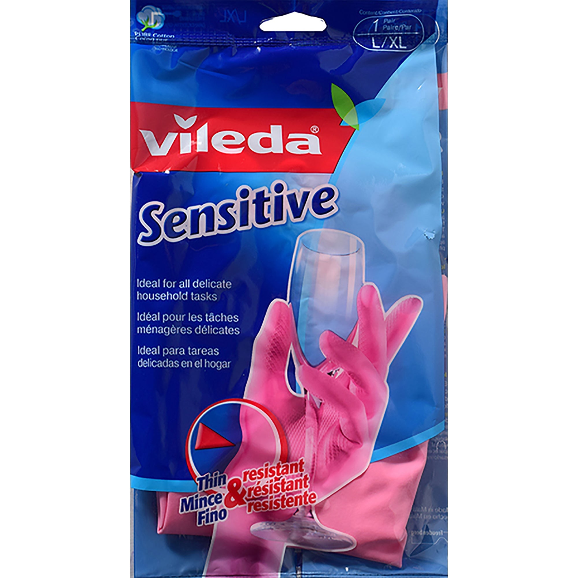 Vileda 1 Pair of Gloves - Sensitive Large/XLarge