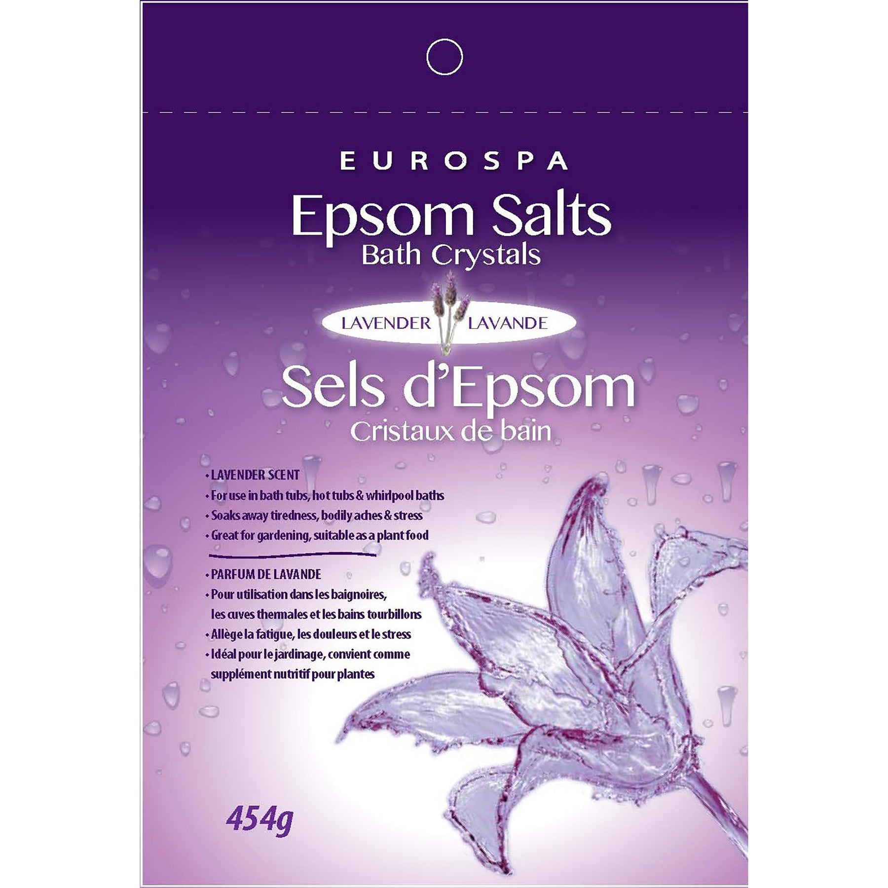 Eurospa Epsom Salts Bath Crystals Lavender 16oz