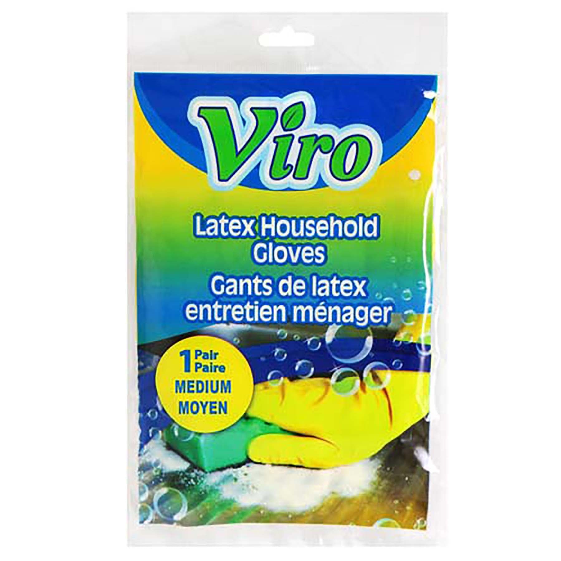 Viro 1 Pair Latex Gloves Medium