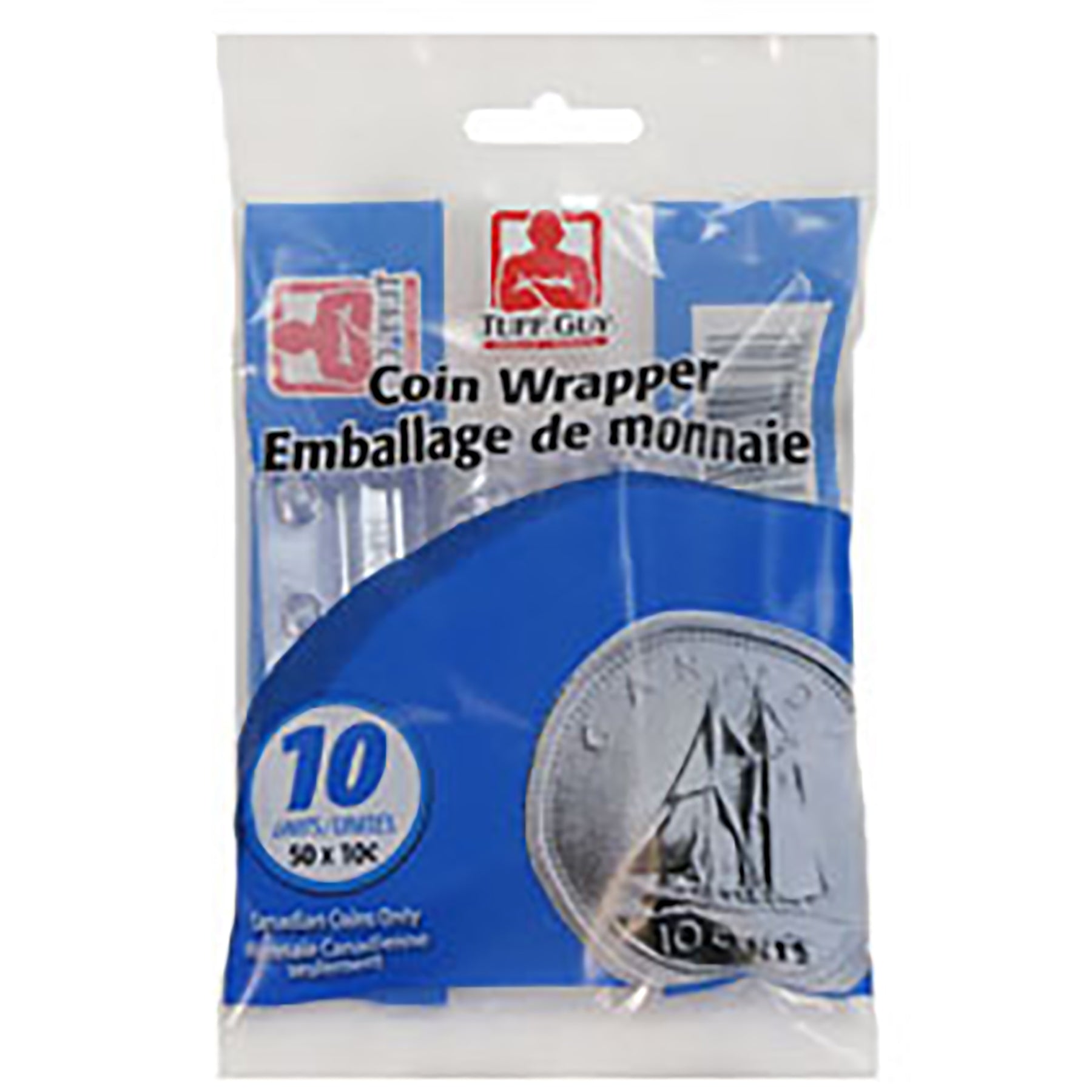 Tuff Guy 10 Coin Wrappers $0.10 Plastic