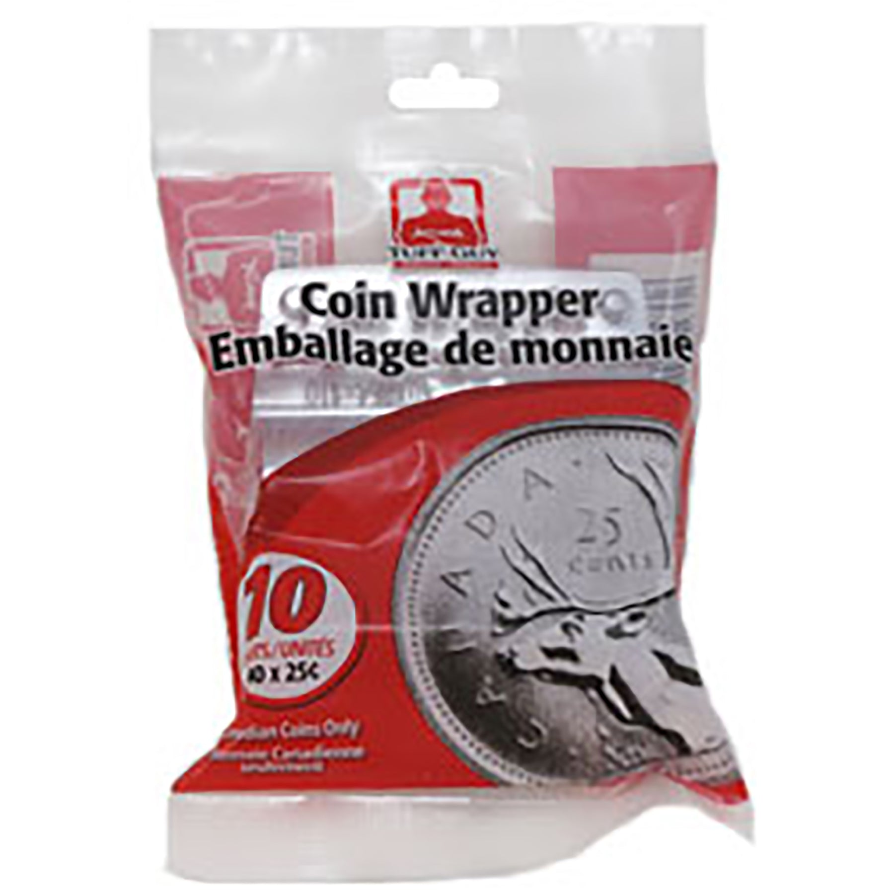 Tuff Guy 10 Coin Wrappers $0.25 Plastic