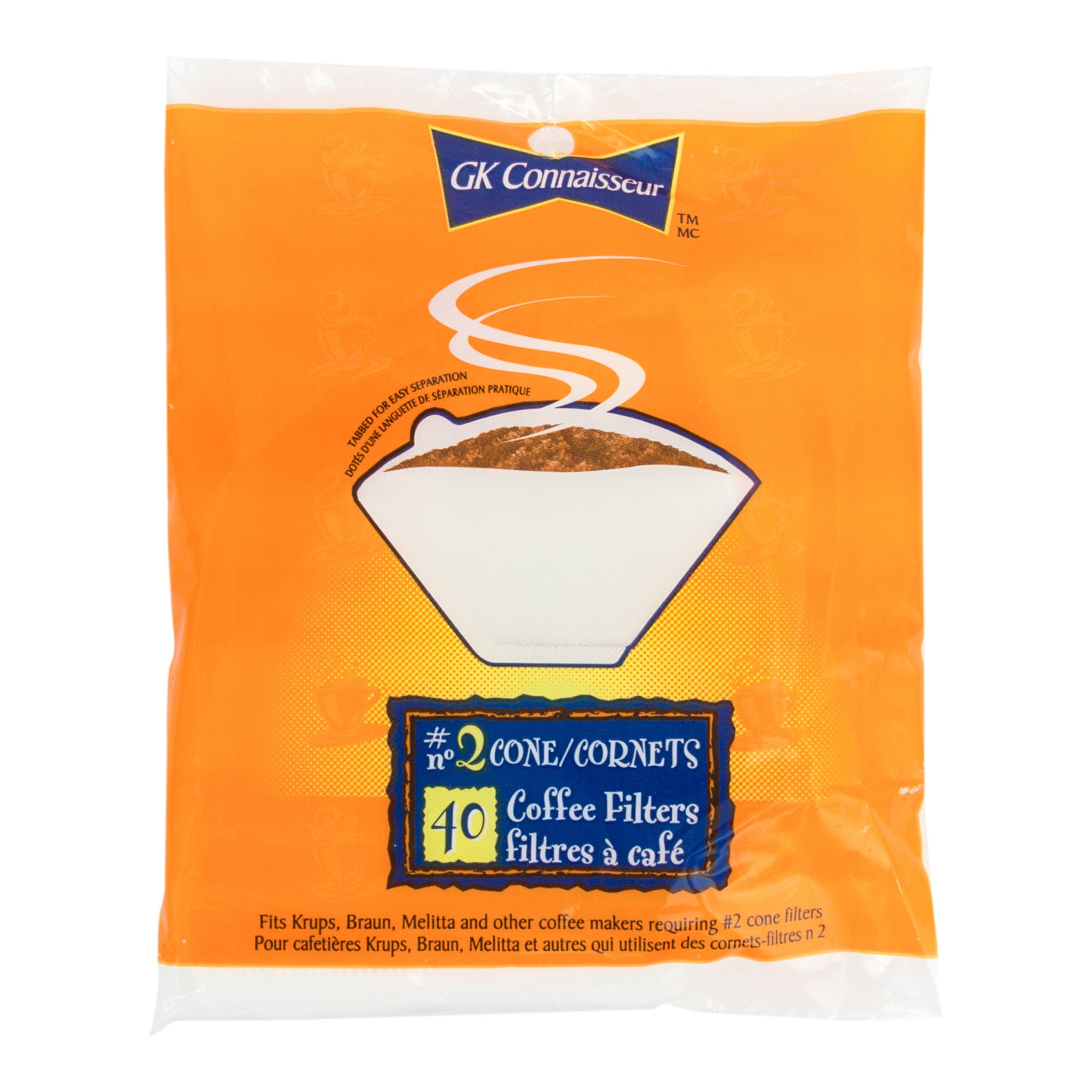 40 Coffee Filters In Poly Bag. Fits Most Coffee Machines Requiring #2 Cone Filters - Dollar Max Dépôt