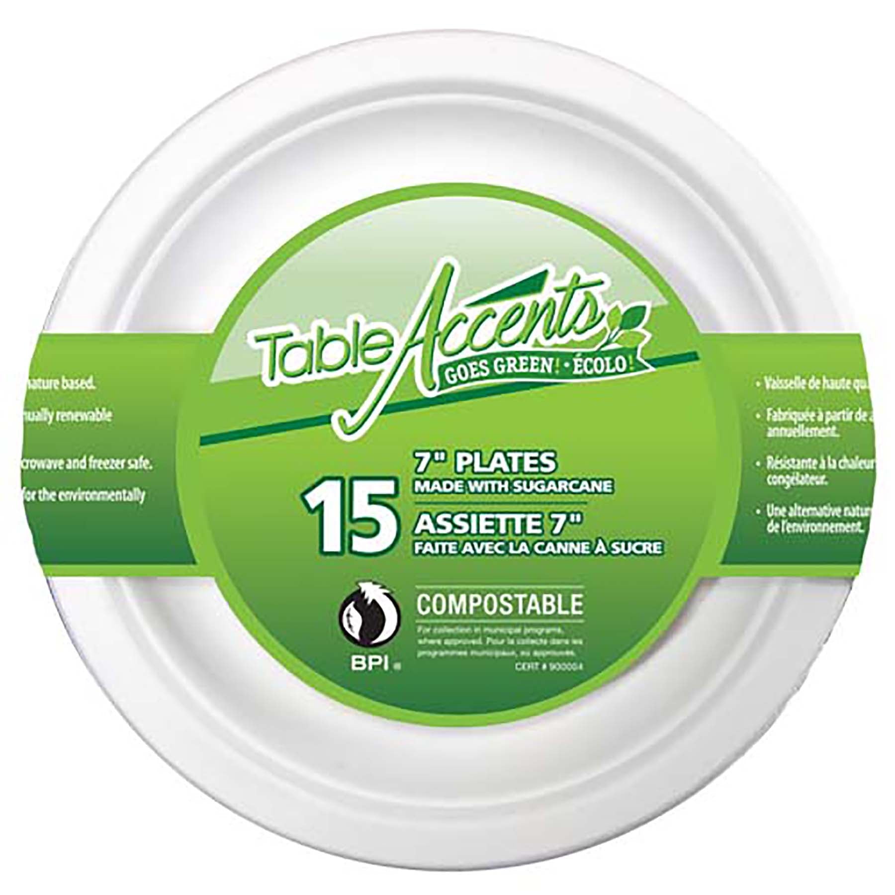 Table Accents 15 Plates Compostable 7in