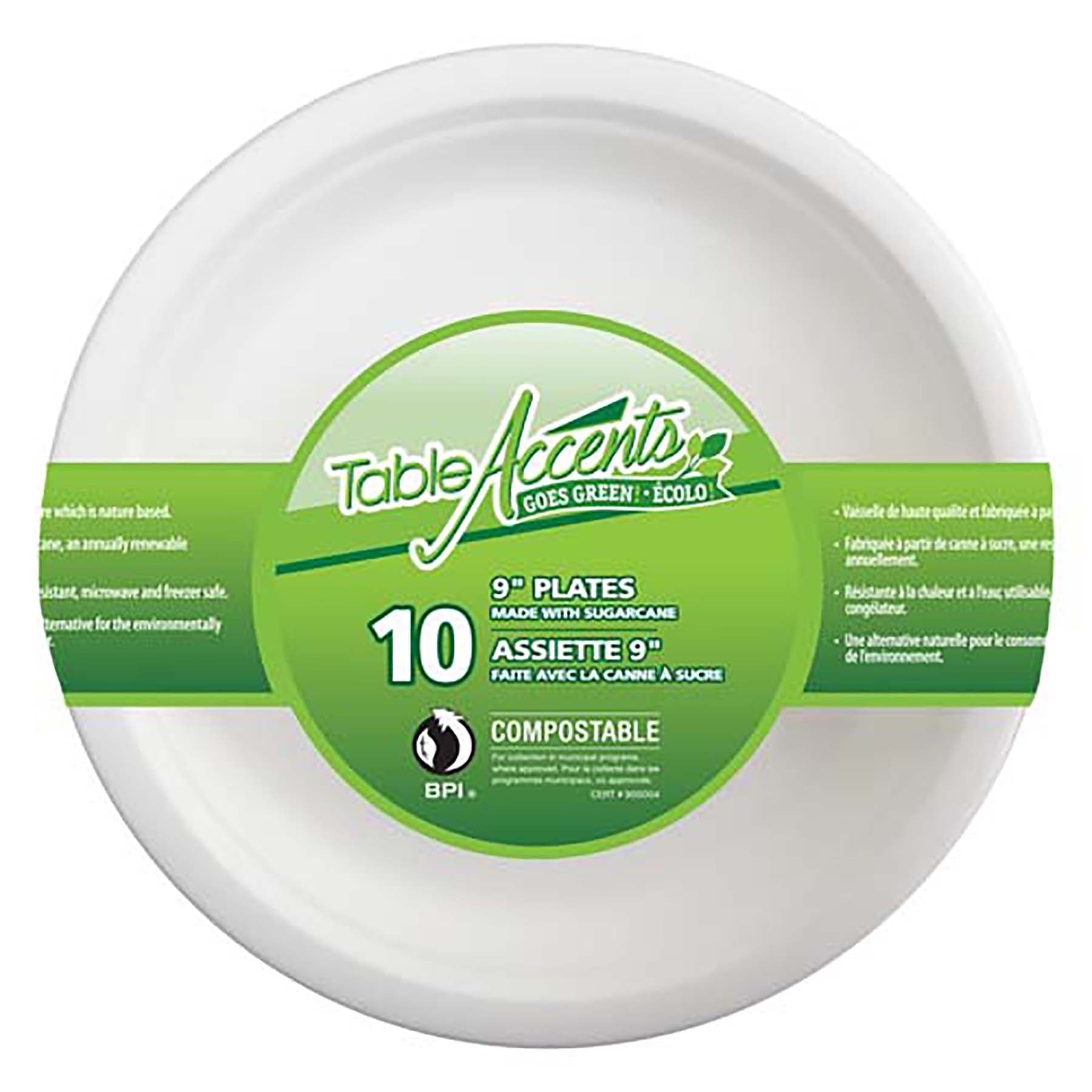 Table Accents 10 Plates Compostable 9in