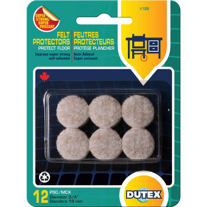 12 Felt Protectors For Floor Super Strong Self-Adhesive Diameter 3/4" - Dollar Max Dépôt