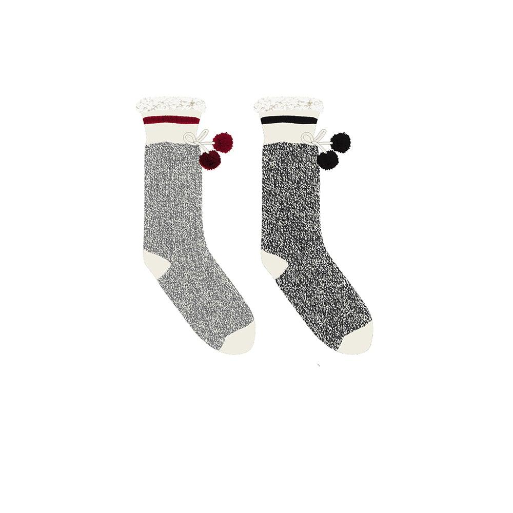 Great Northen Cabin - Sherpa Lounge Sock - Dollar Max Depot