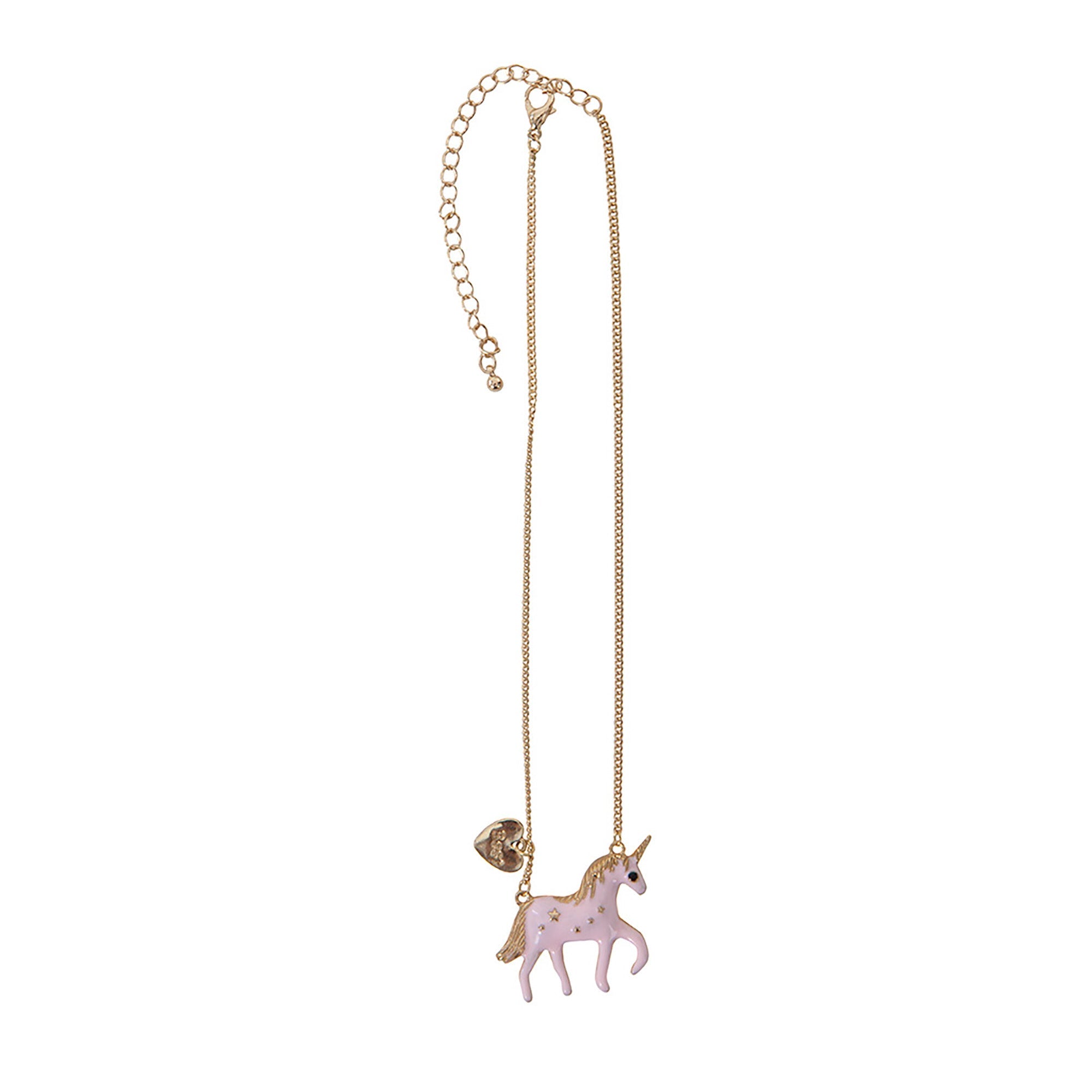 Kid's Jewelry Pink Unicorn Necklace with Gold Chain