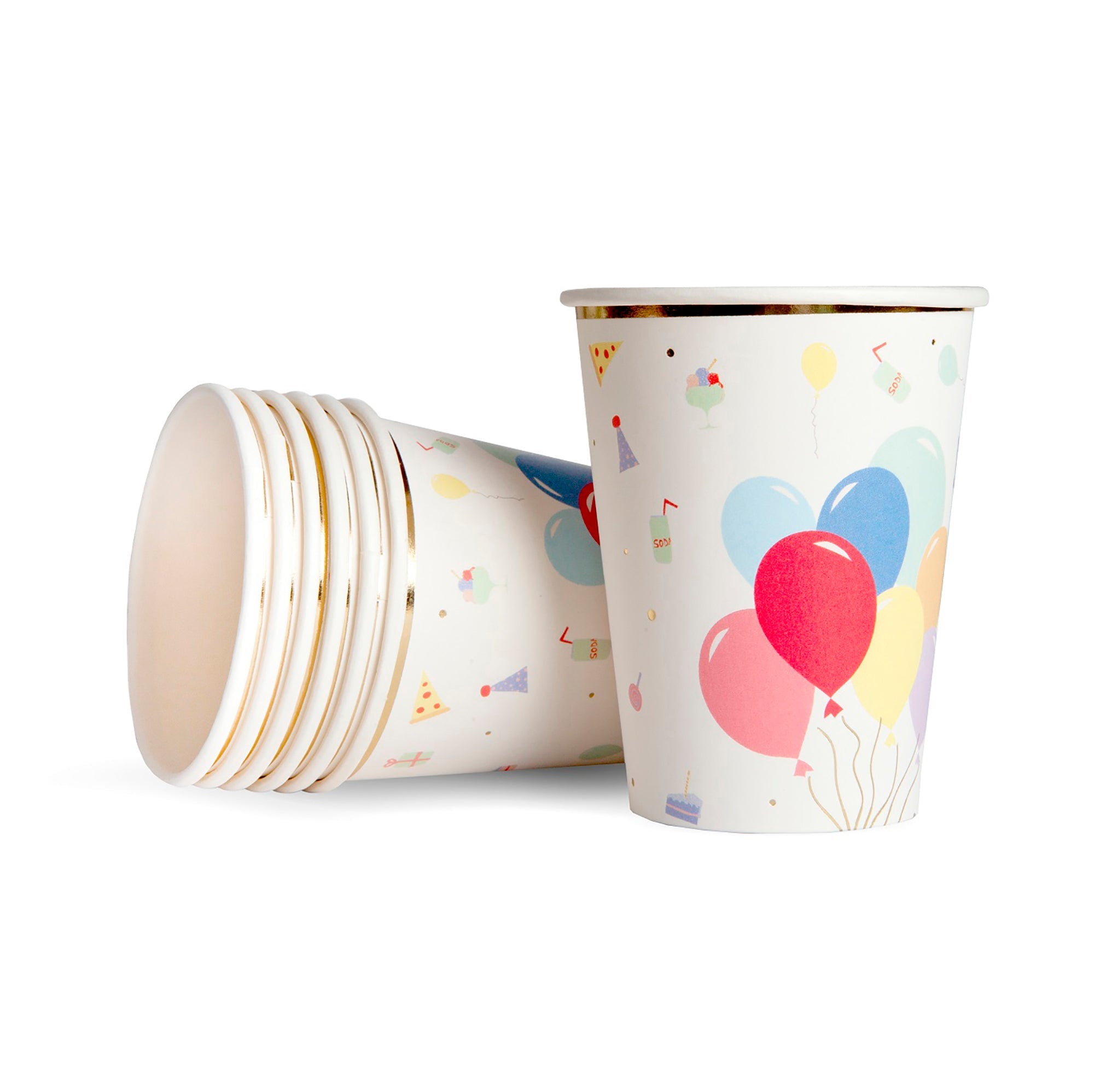 Happy Birthday 8 Paper Cups 8.7oz
