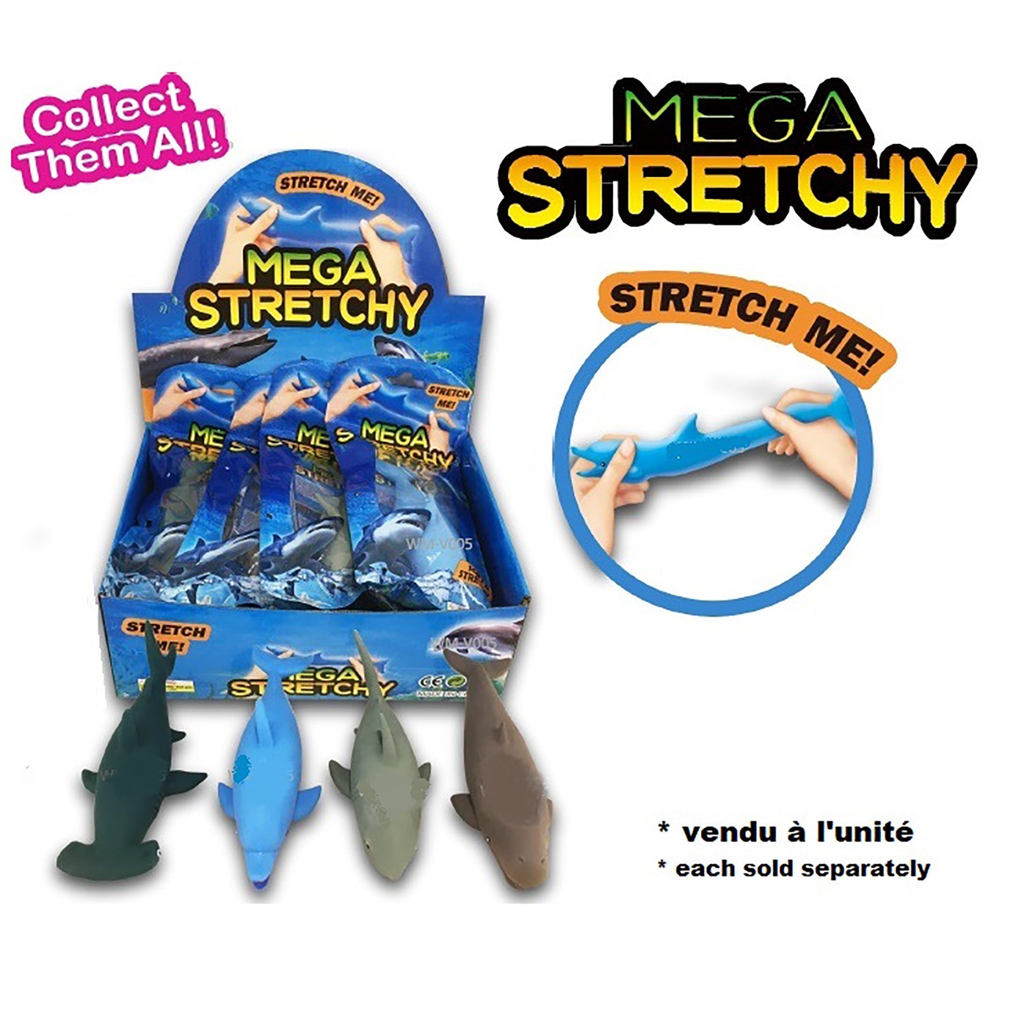 Mega Stretchy Animals - Ocean Theme 6.5in  3+