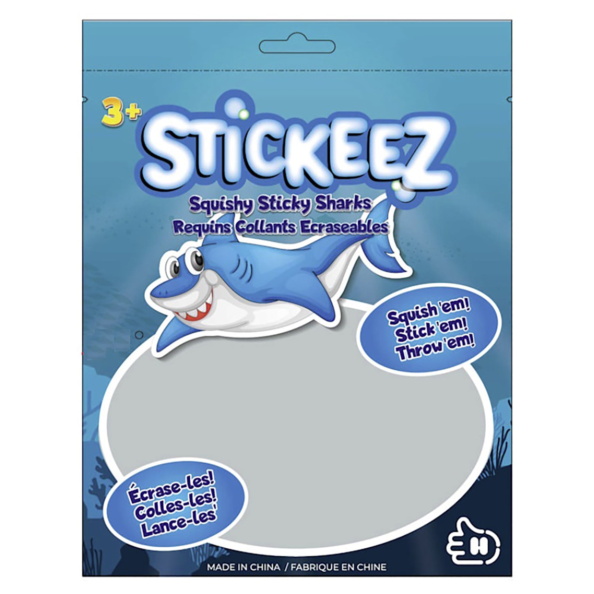 Stickeez 3 Squishy Sticky Sharks 3x2in each  3+ 