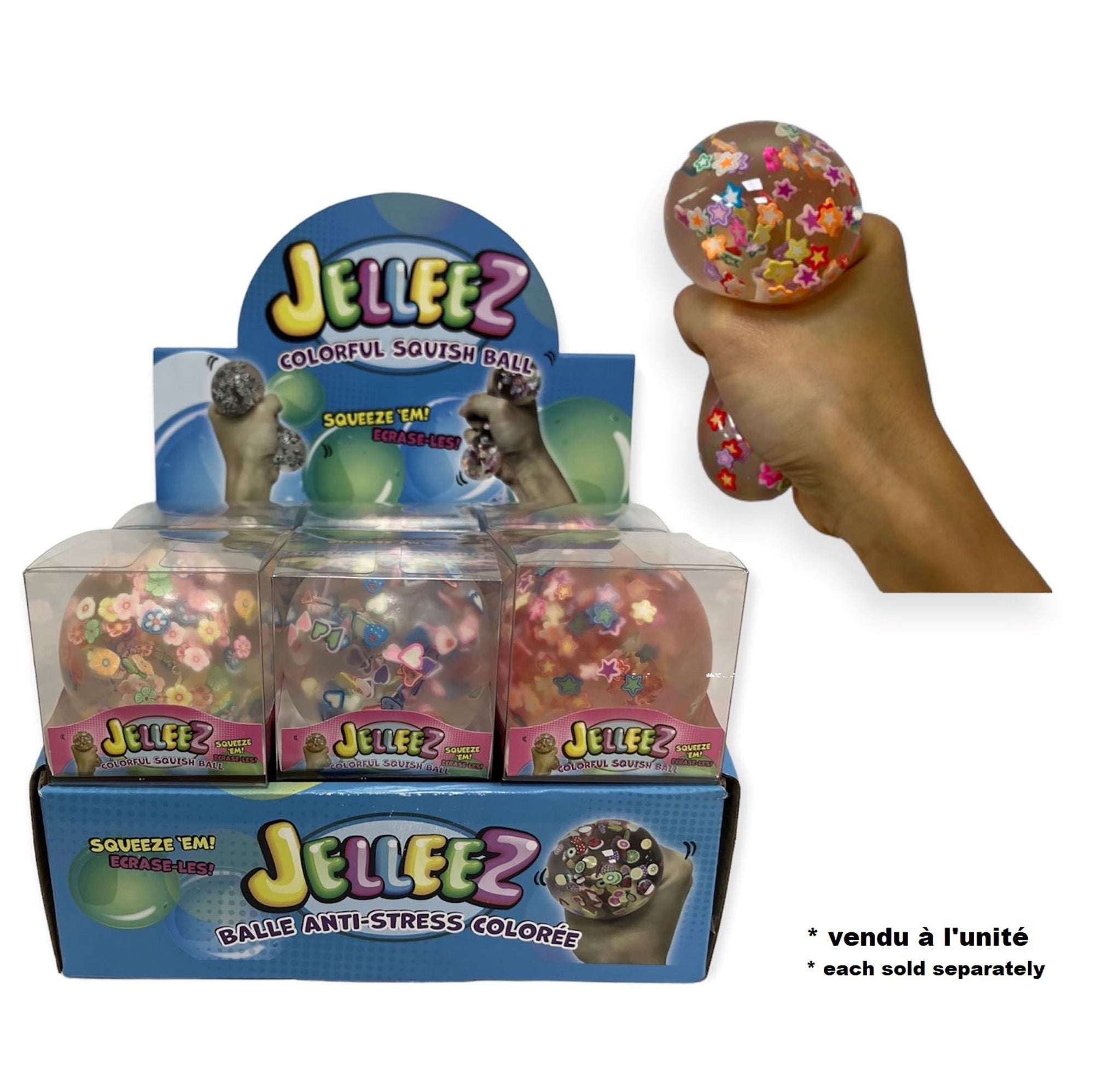 Jelleez Colorful Stress Ball 2.5in dia.  3+