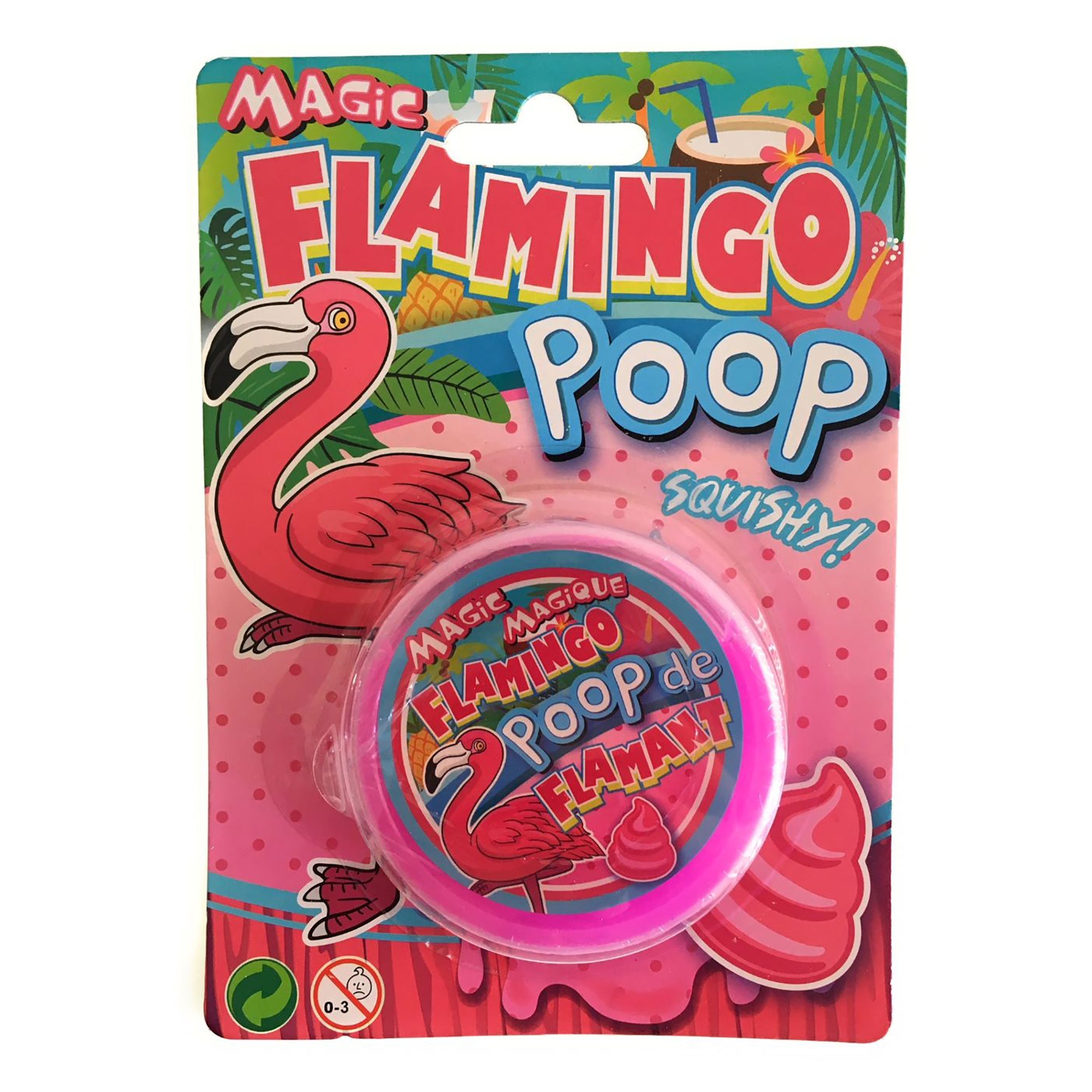 Squishy Flamingo Poop 2.5x0.75in Jar   3+