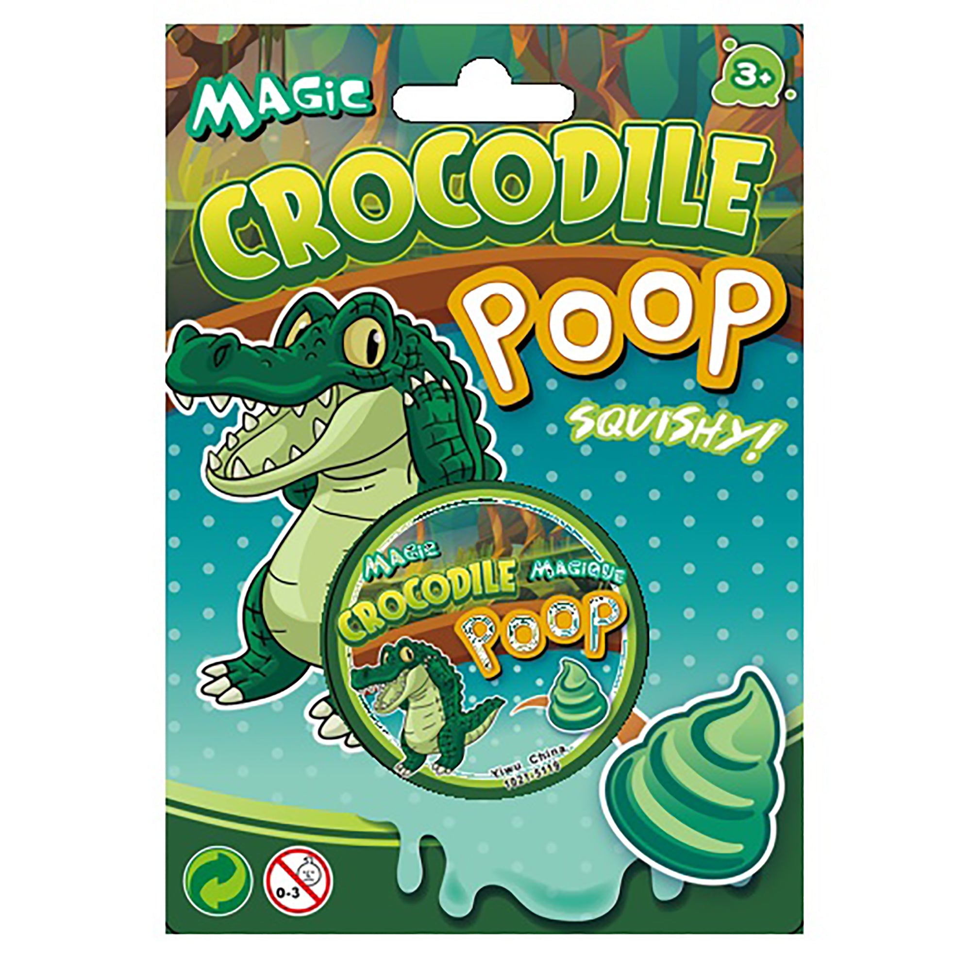 Squishy Crocodile Poop 2.5x0.75in Jar   3+