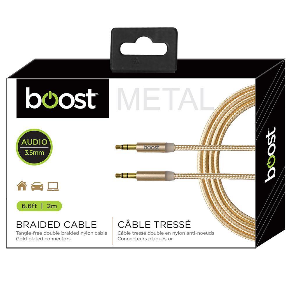 Tangle-free double braided nylon audio cable - Dollar Max Depot