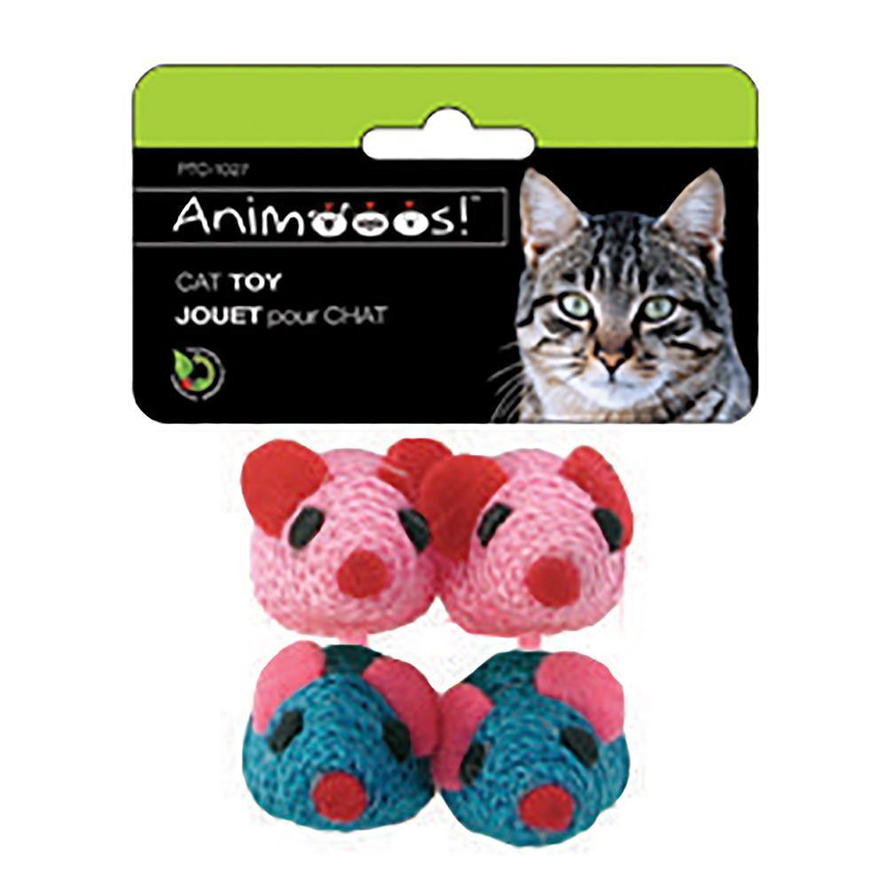 Cat Toy Mouse 4 Pack - Dollar Max Depot