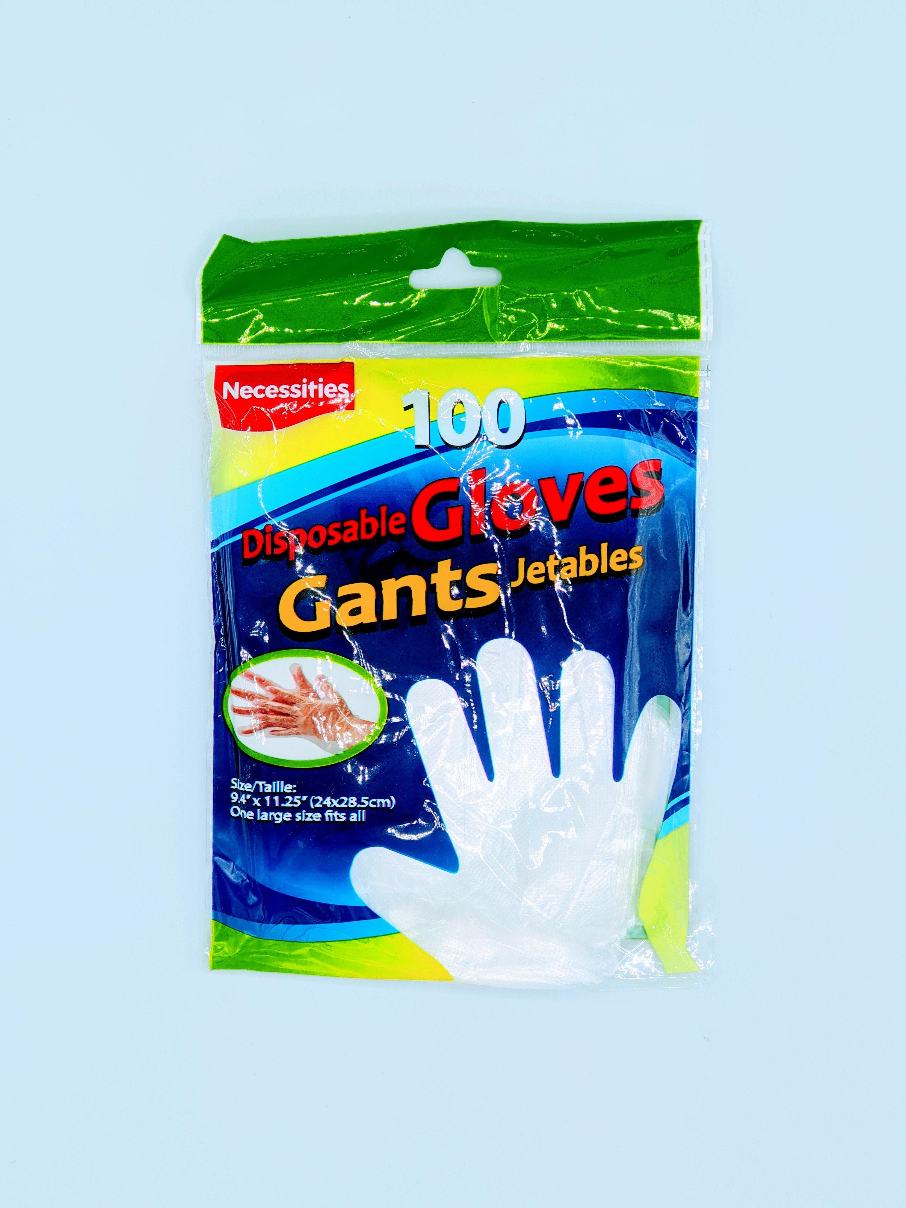 Disposable Poly Gloves Pack Of 100 - Dollar Max Dépôt
