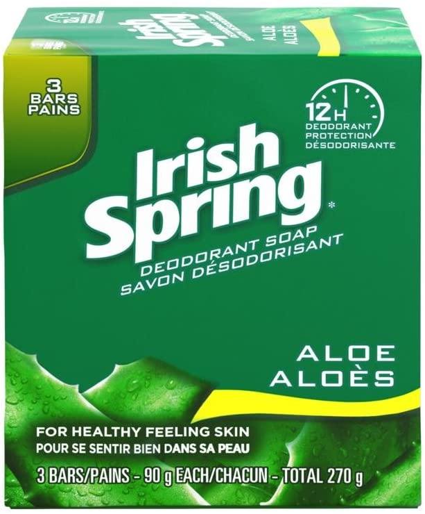 Irish Spring Aloe Soap Bars Pack of 3 | 12 hour Deodorant Protection - Dollar Max Depot