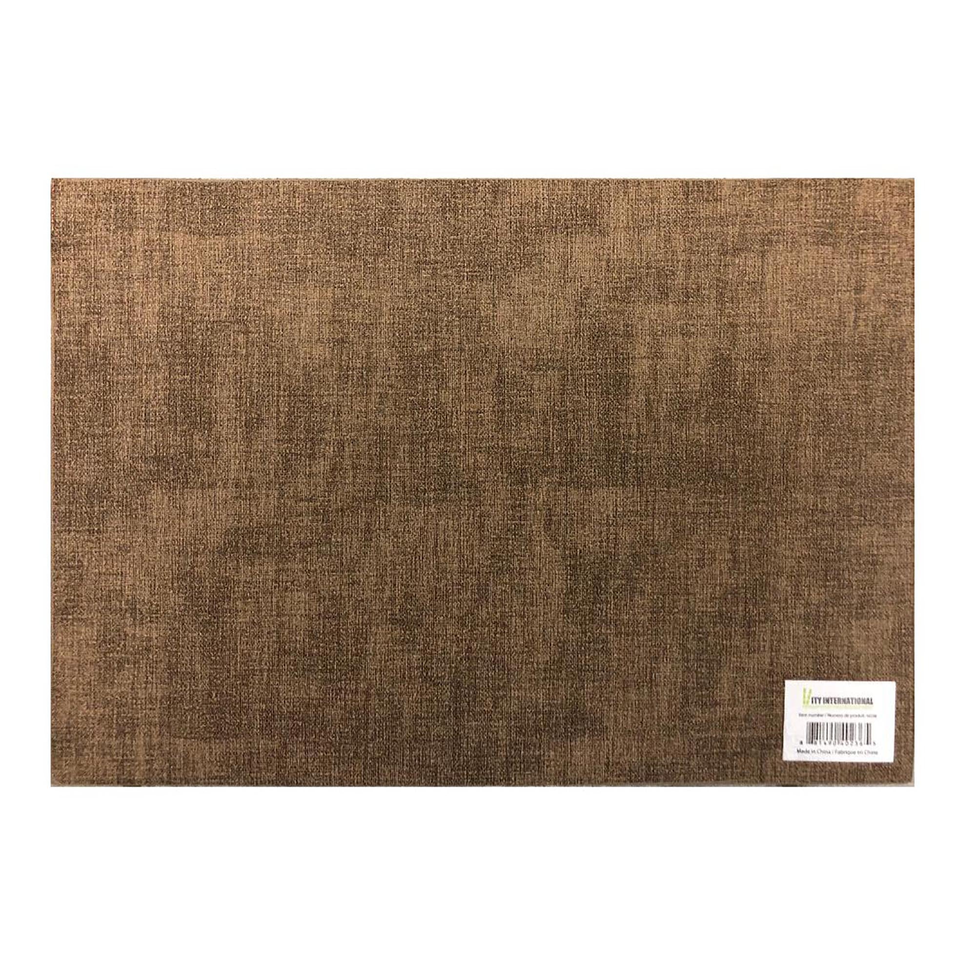 Heavy Suede Look Textaline Chocolate Placemat 17x11.75in