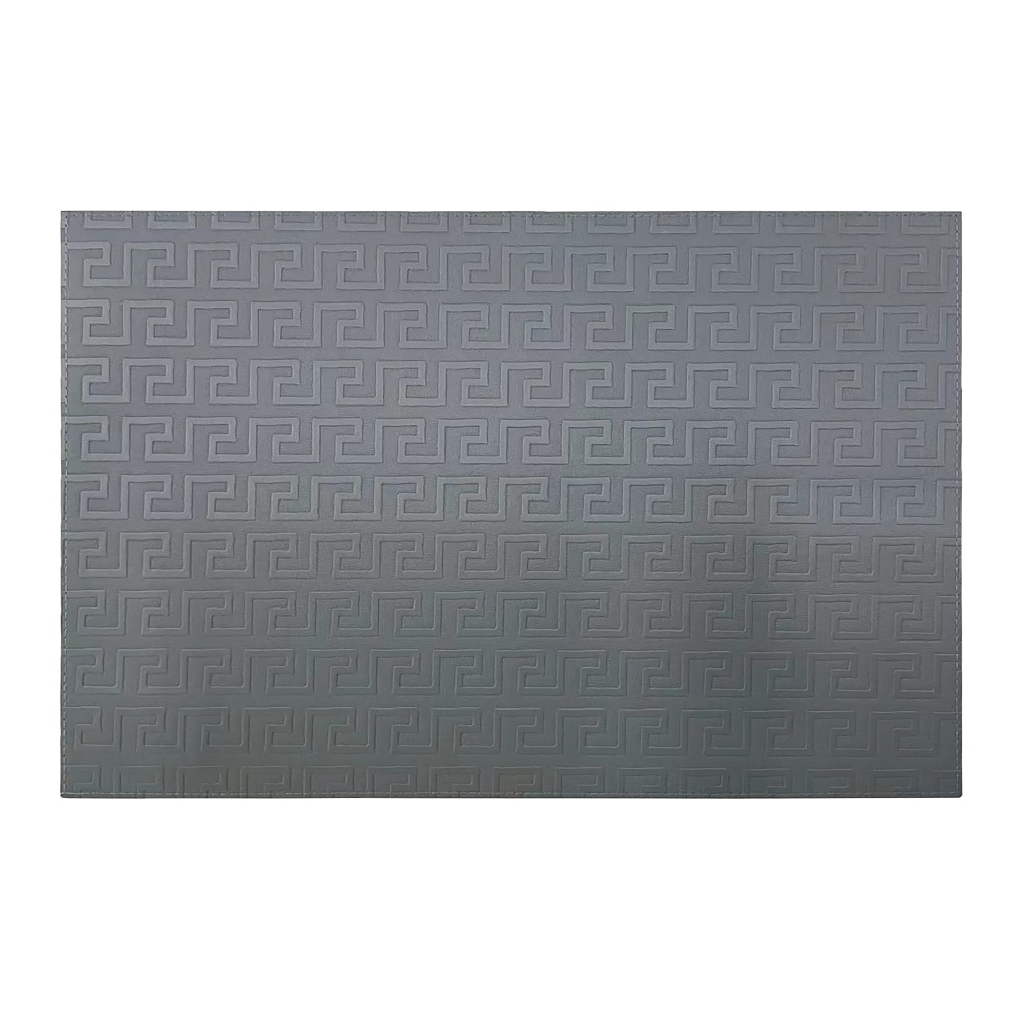 Heavy  Grey Leather Look Placemat 17x12in