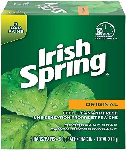 Irish Spring Soap Bars Pack of 3 | 12 hour Deodorant Protection | Original Scent - Dollar Max Depot