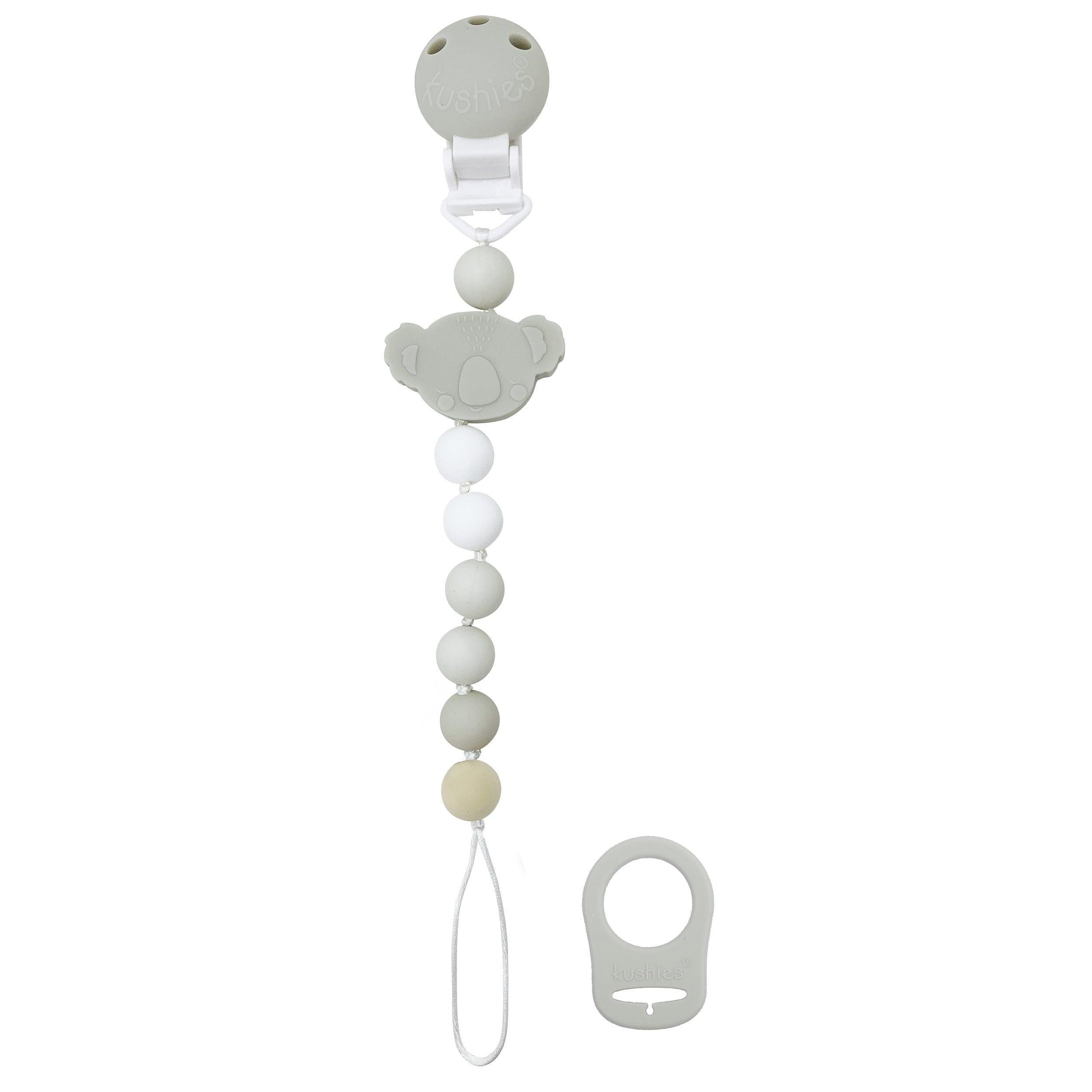 Silibeads Silicone Pacifier Clip - Koala