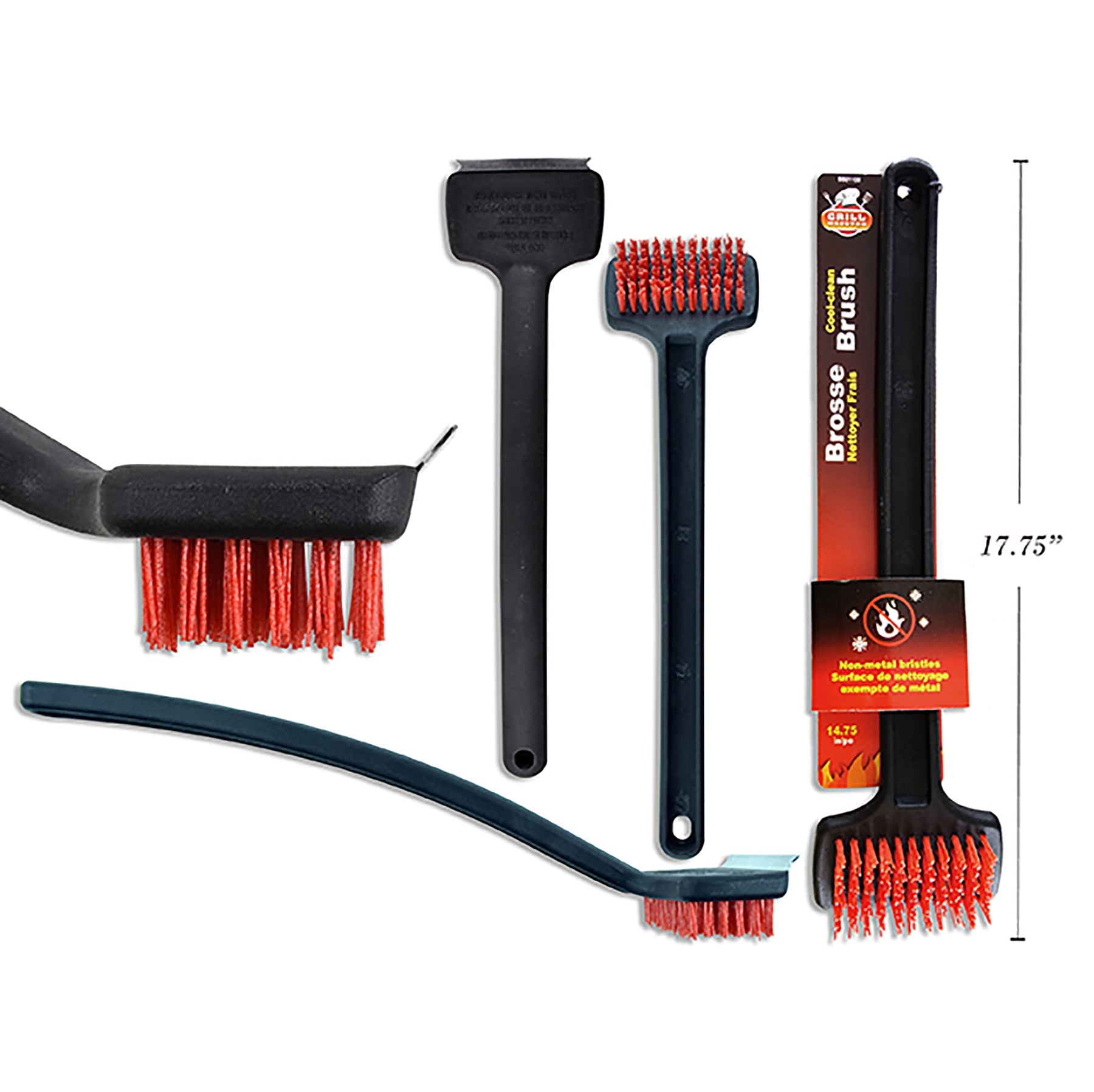 BBQ Cool Clean Nylon Grill Brush 17.75in