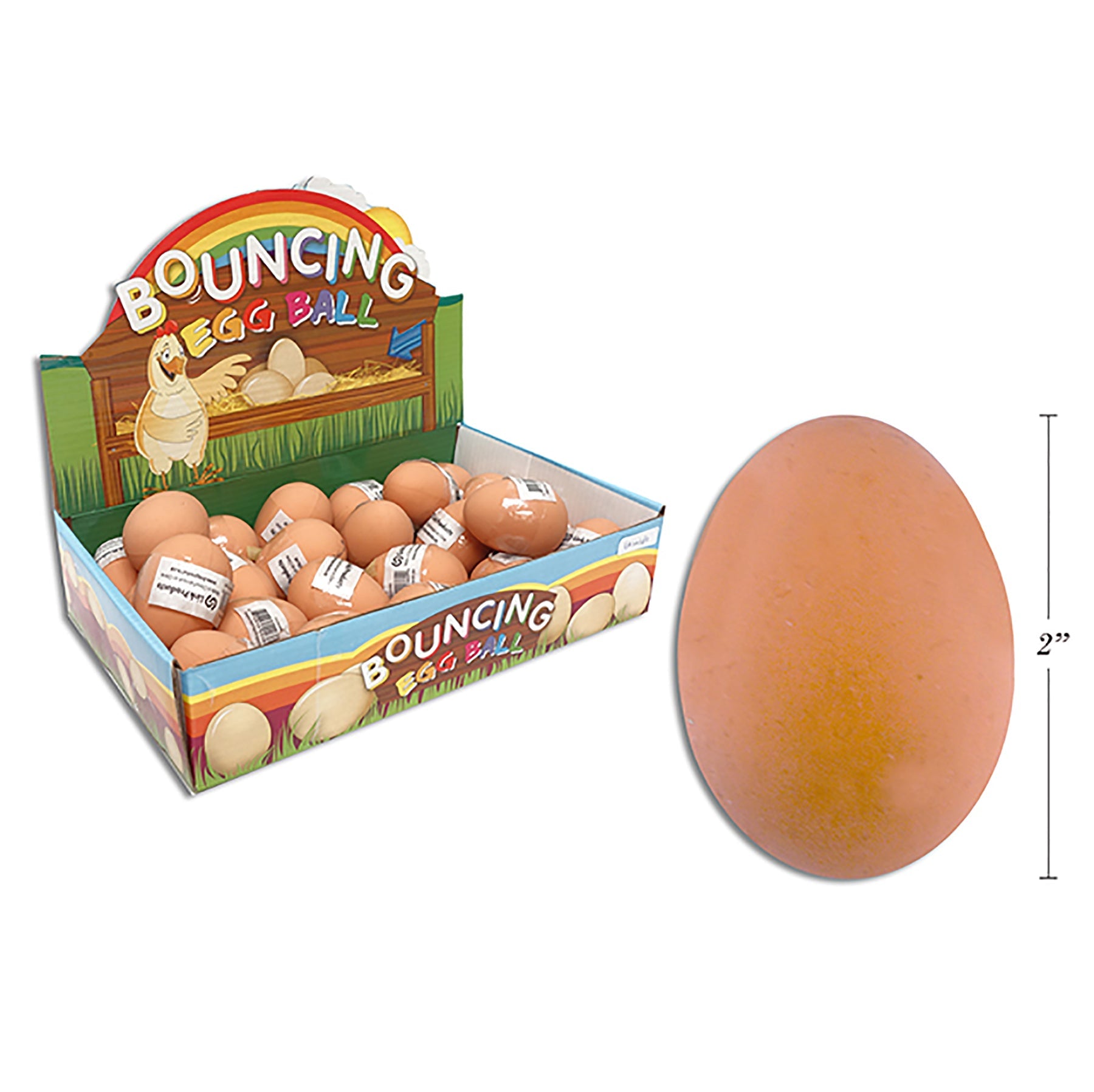 Easter High Bouncing Rubber Egg 2.13in