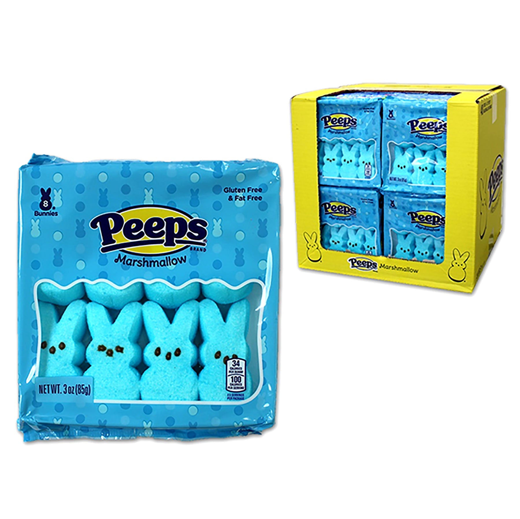 Easter Peeps 8ct Bunny Marshmallow Blue 85g