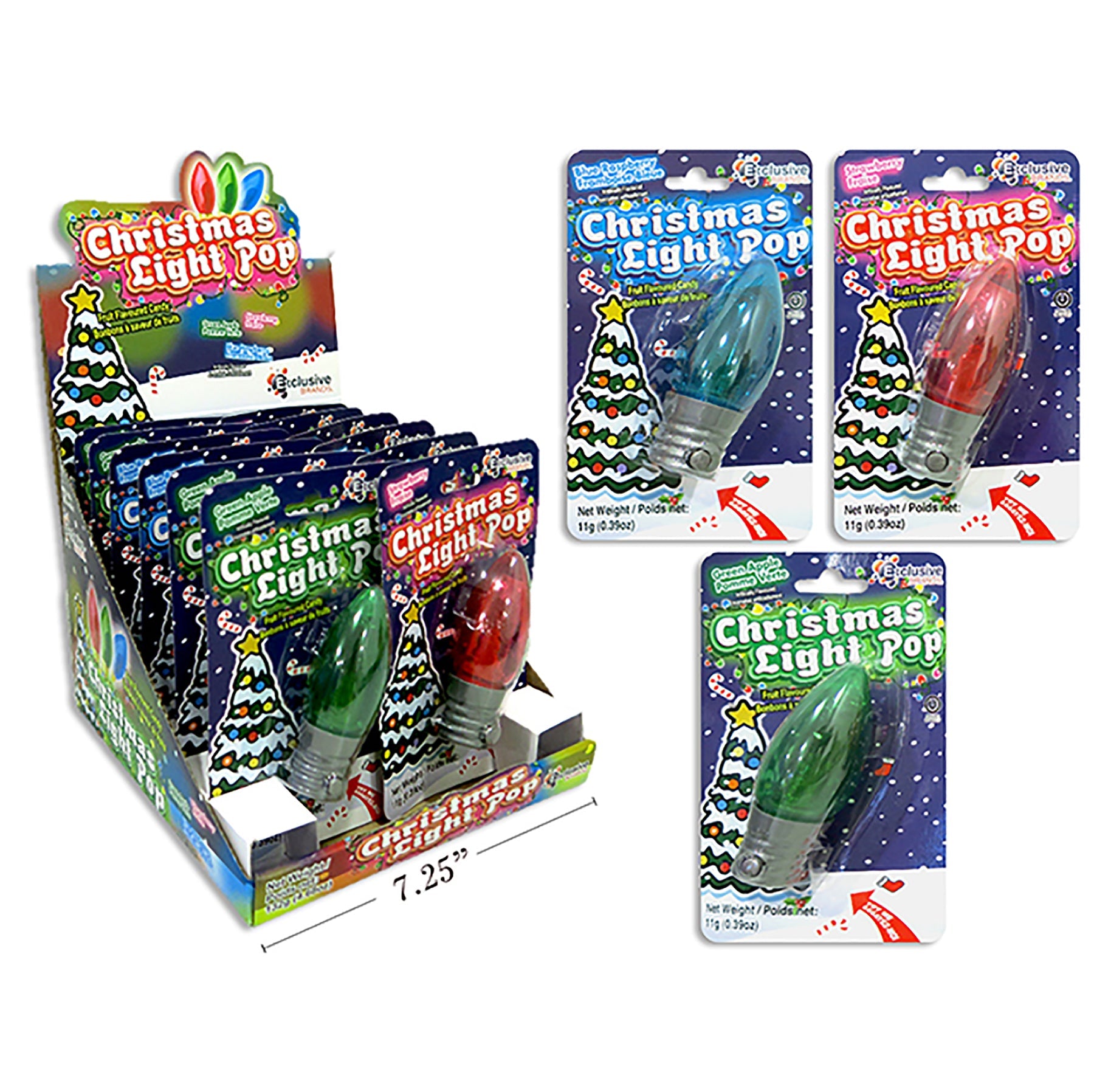 Christmas Ornament Candy Pop Light 0.38oz