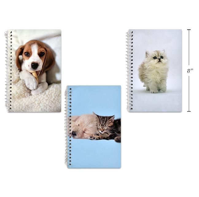 Coil Notebook 5X8Inc 160 Ruled Pages Animal Covers Side Open 80 Sheets - Dollar Max Depot