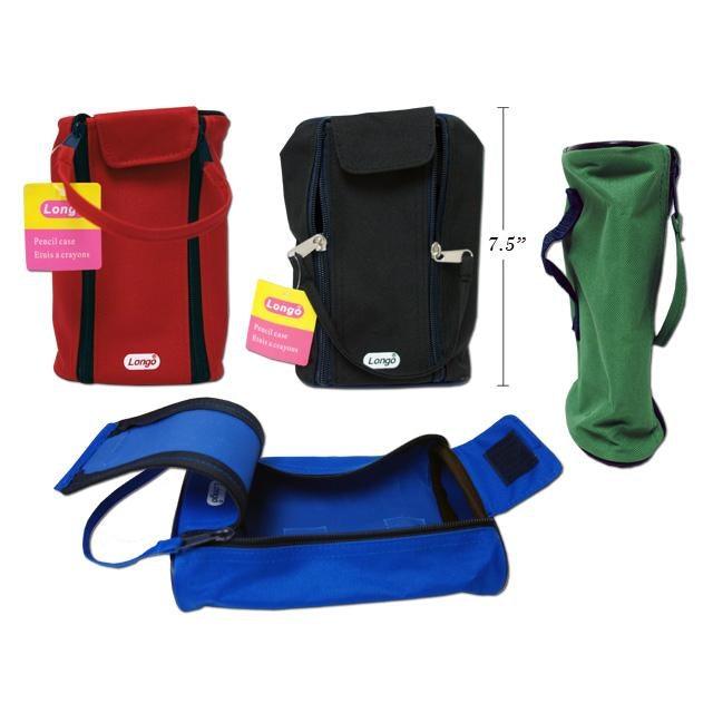 Pencil Case With 2 Zippers 2X5X8In - Dollar Max Depot