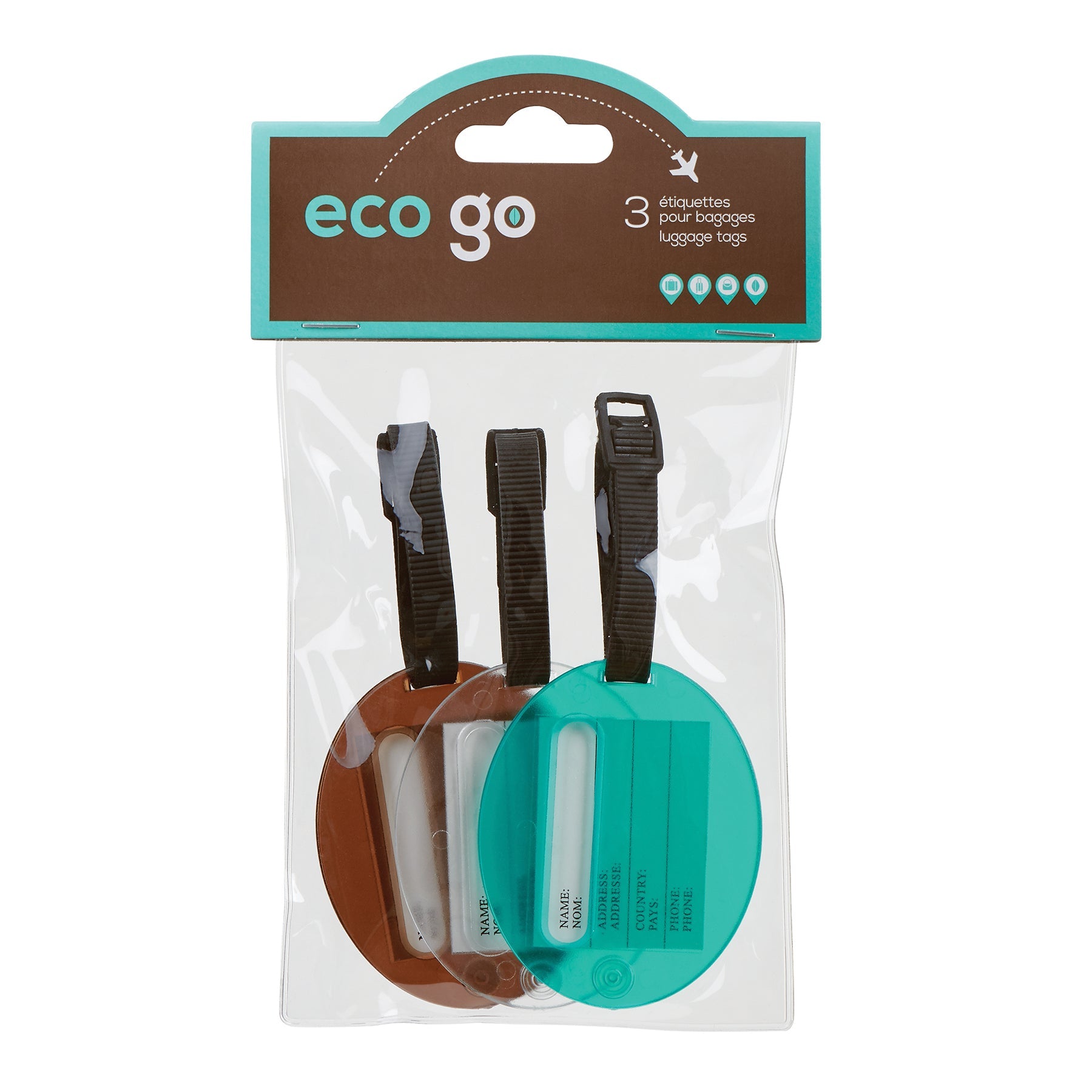Eco Go Travel 3 Luggage Tags