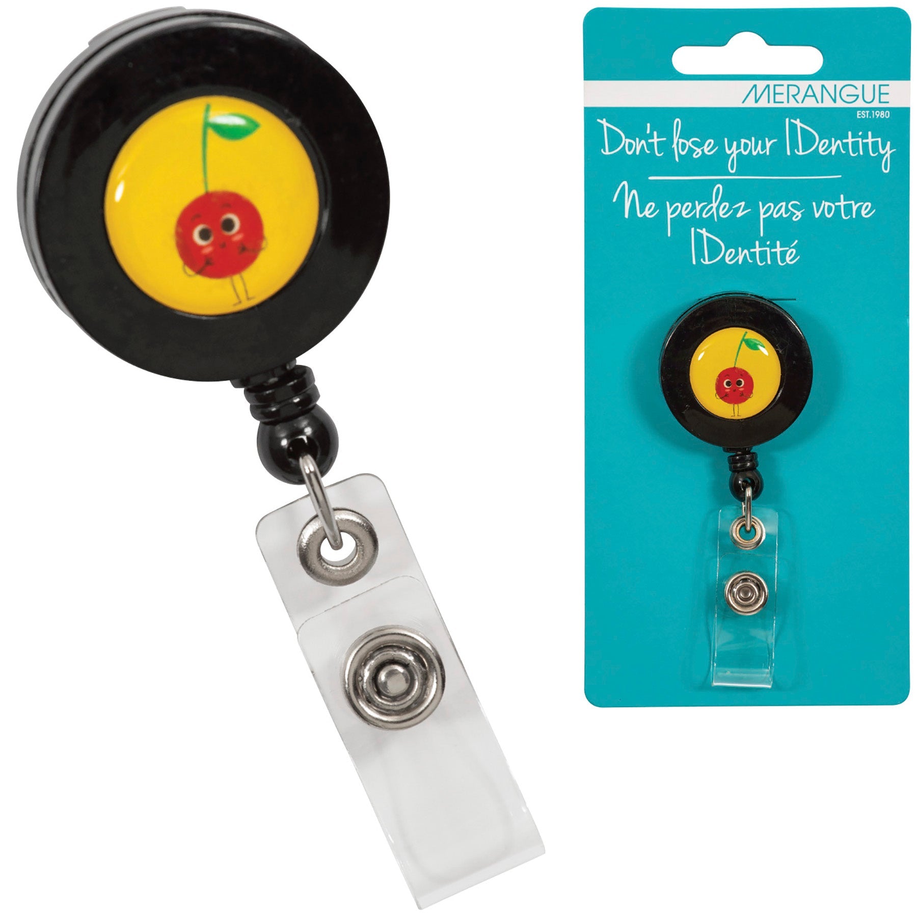 Merangue Badge Reel Cherry 30in Nylon Cord