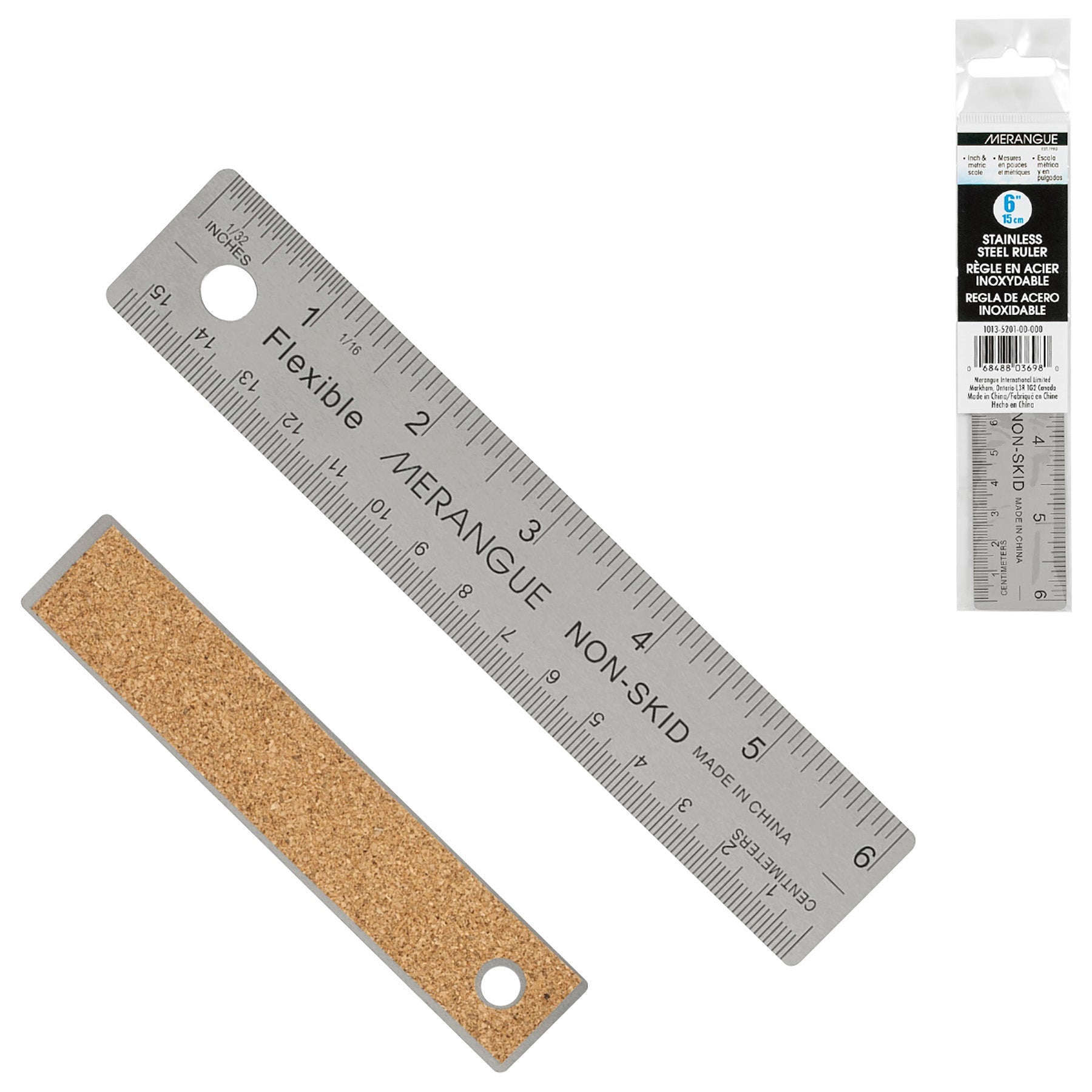 Merangue Stainless Steel Ruler 6in