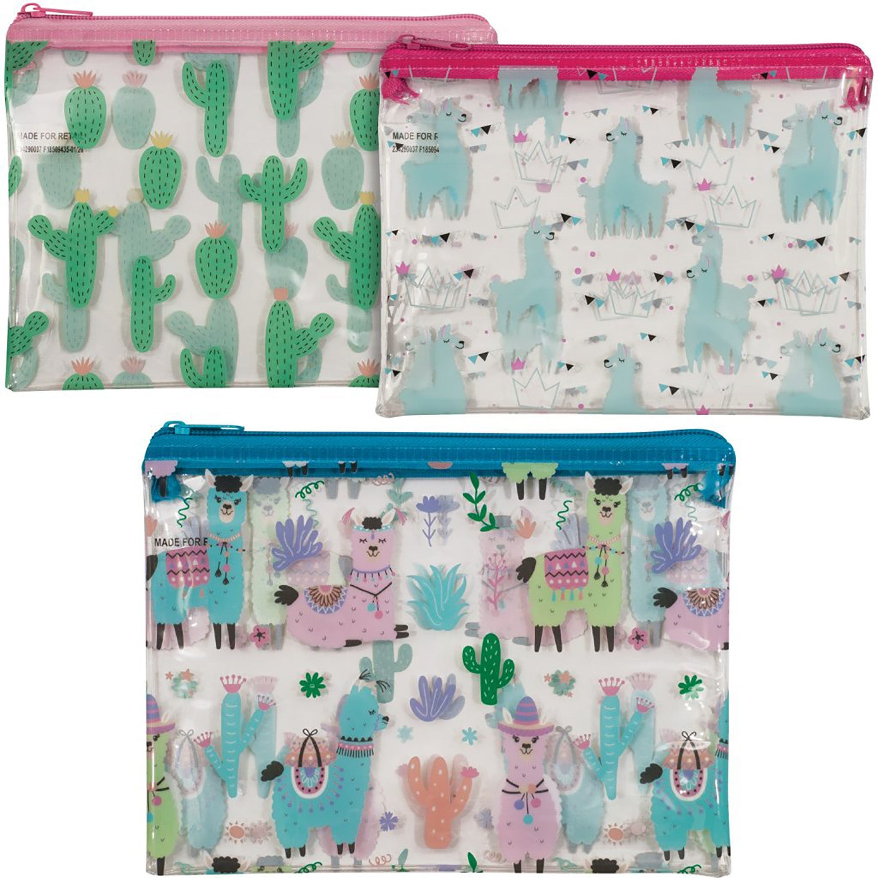 Merangue Clear Pencil Case 8.1x6.3in