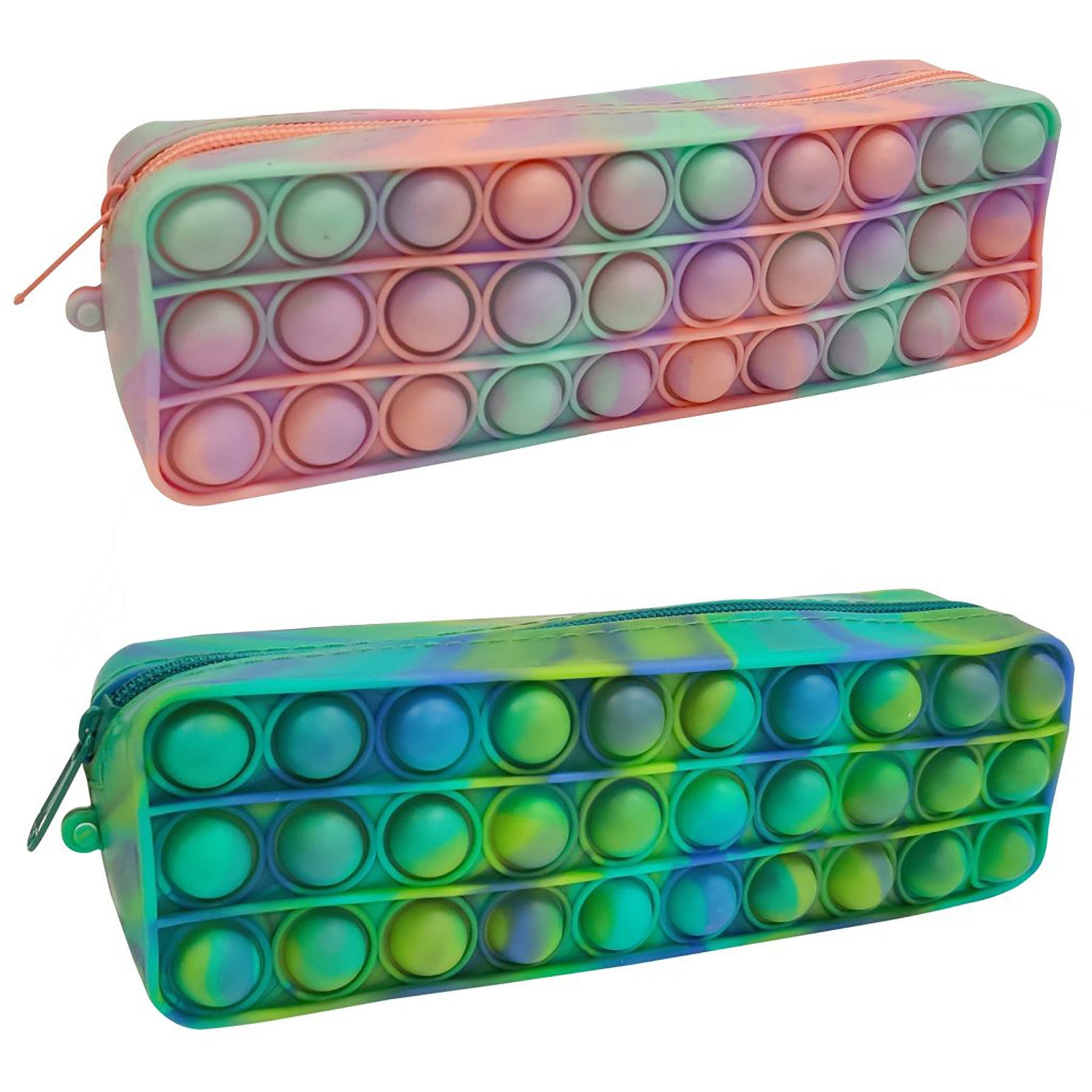 Merangue Fidget Pencil Case Silicone 7.8x2.5x1.6in