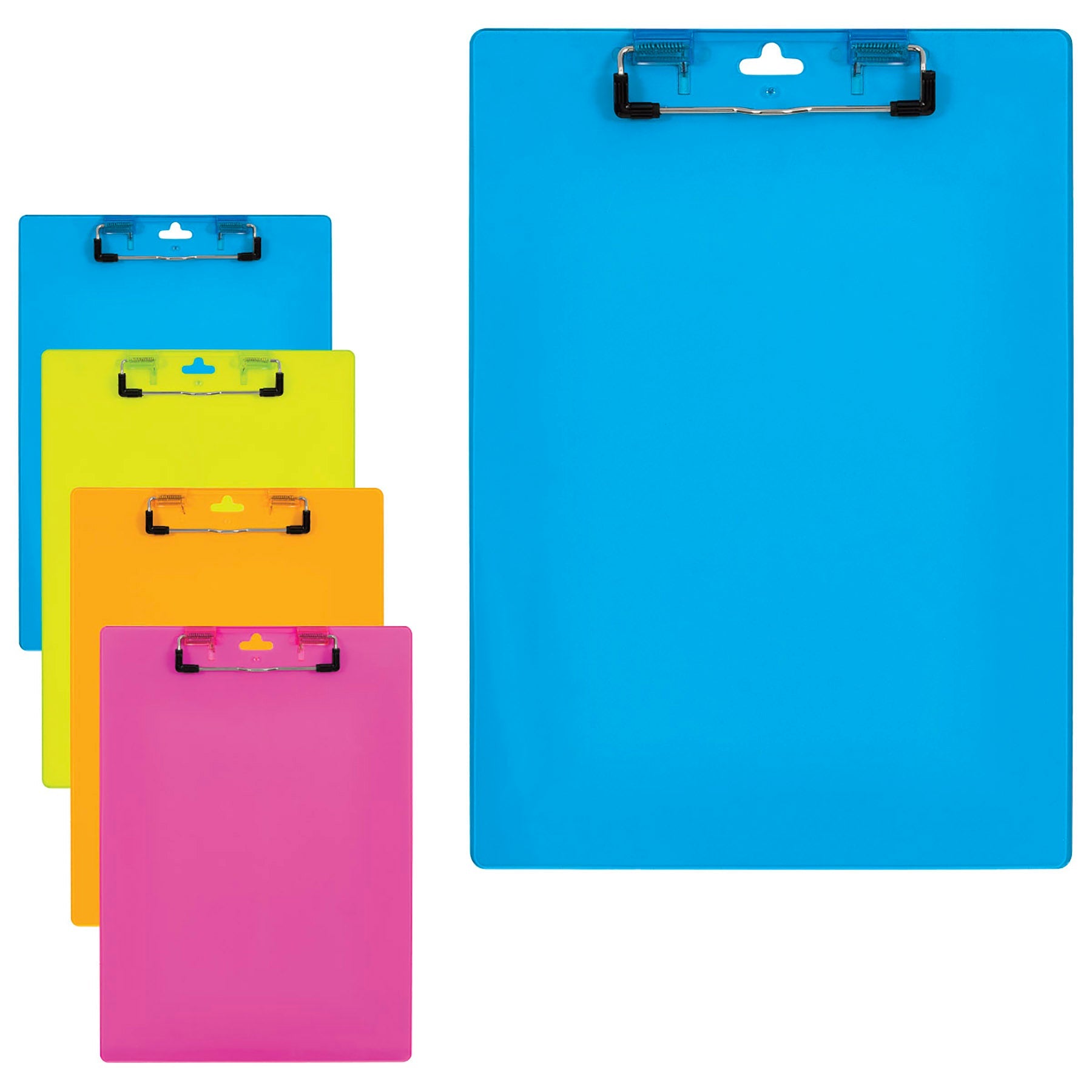 Merangue Plastic Clipboard Neon 9x12in