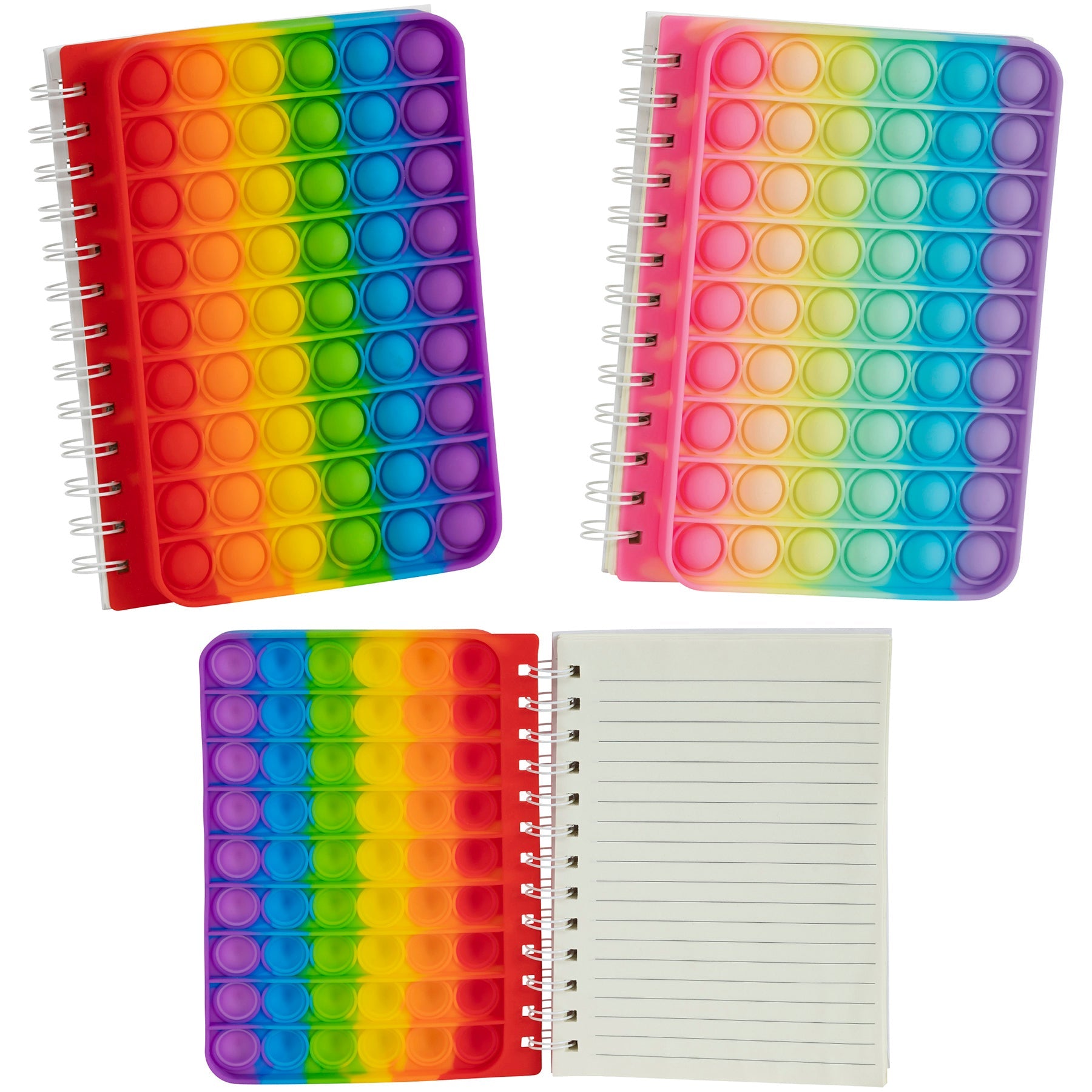 Merangue Silicone Fidget Notebook Lined 160 Pages 5x7in
