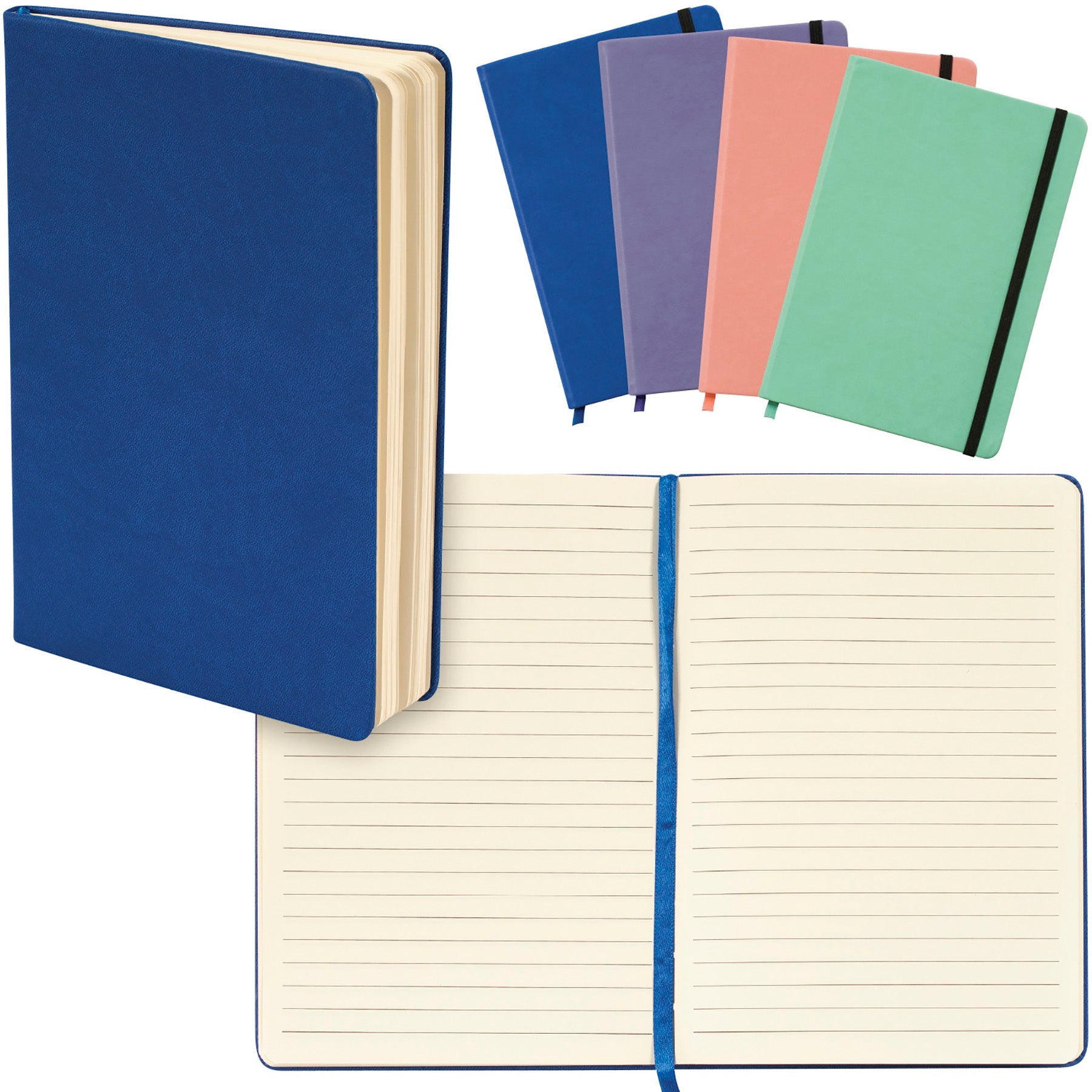 Merangue Hard Cover Notebook Lined 192 Pages 6x8in